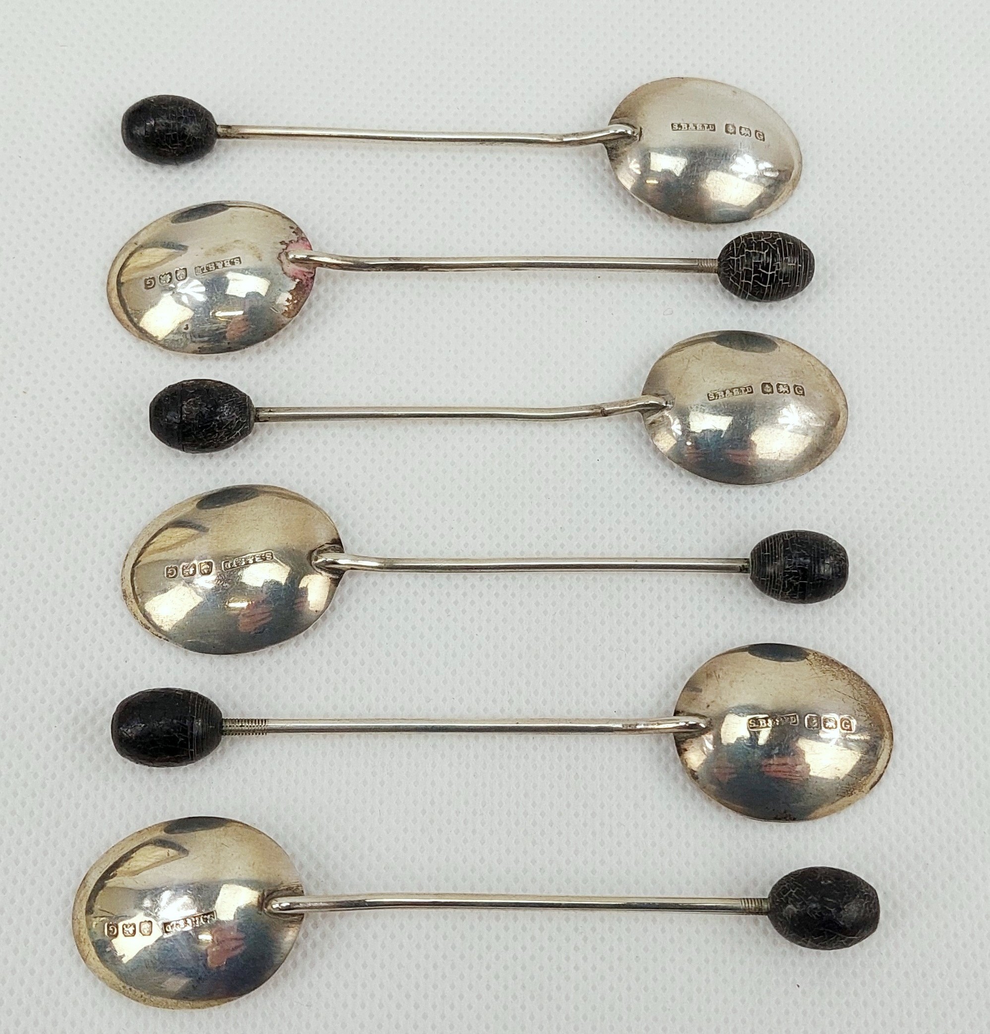 Cased Cauldron China Silver Mounted Coffee Service 1931 For Six - Image 12