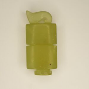 Chinese Green Celadon Jade Pendant In The Form Of A Scent Bottle
