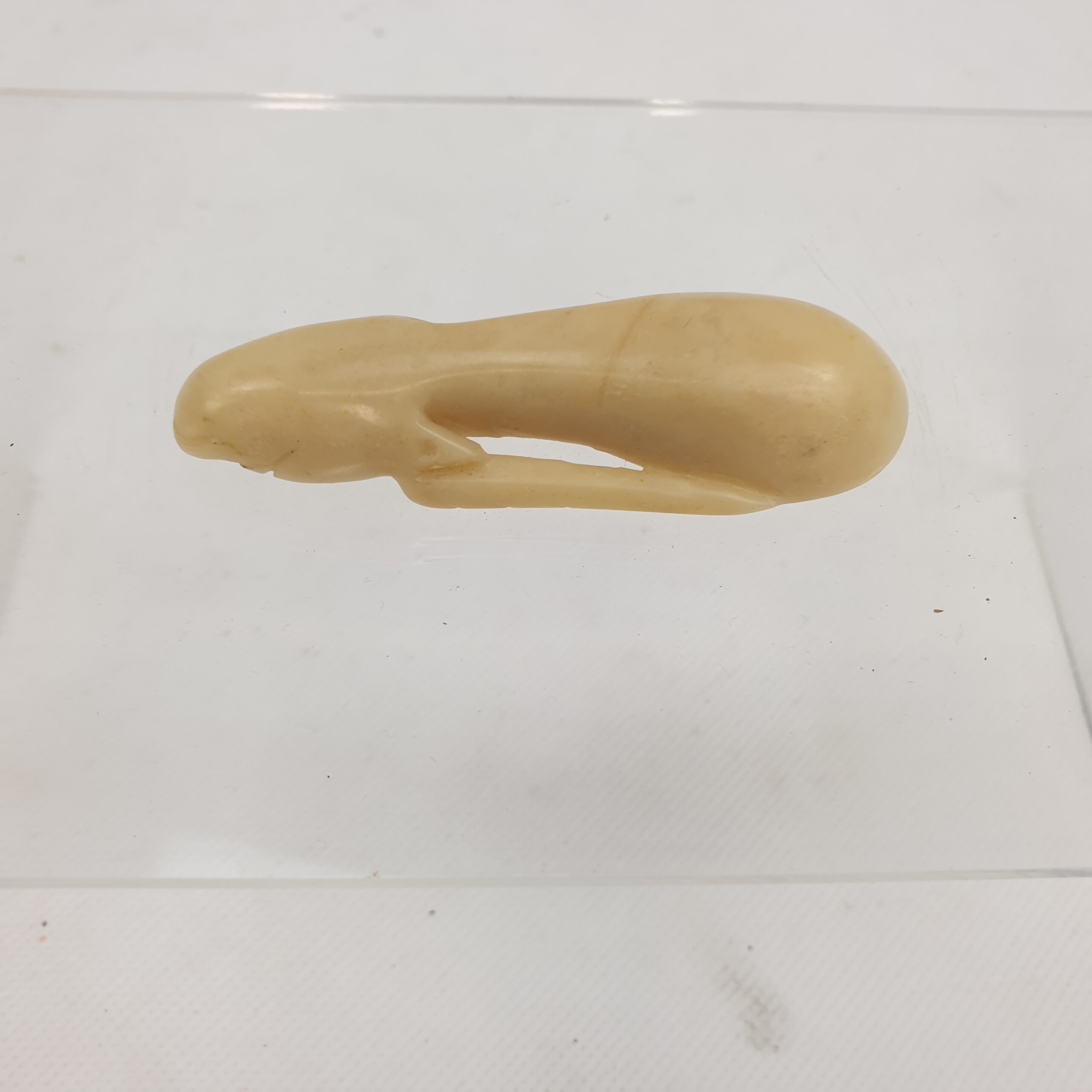 Chinese Light Beige Jade Dragon Spoon - Image 5