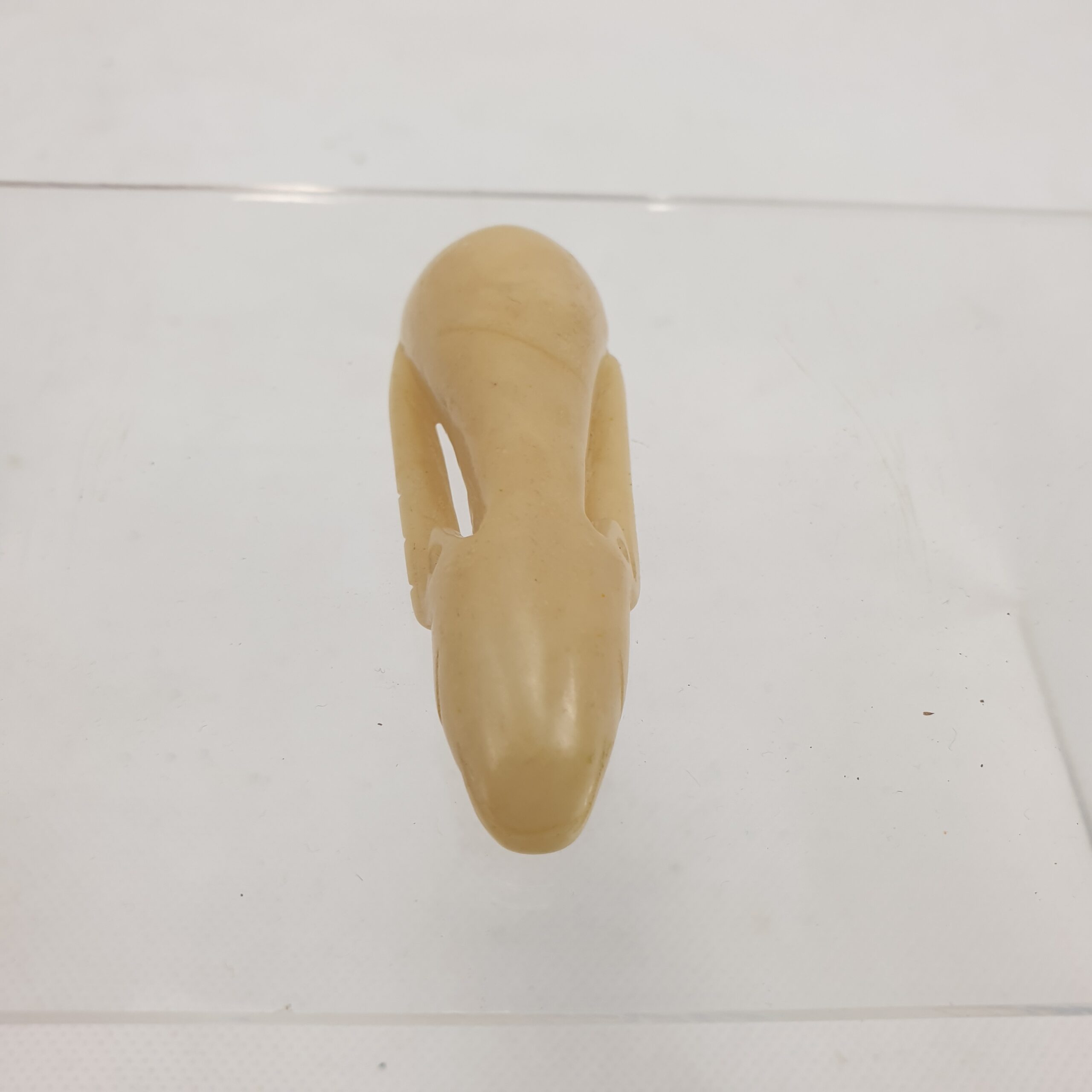Chinese Light Beige Jade Dragon Spoon - Image 4