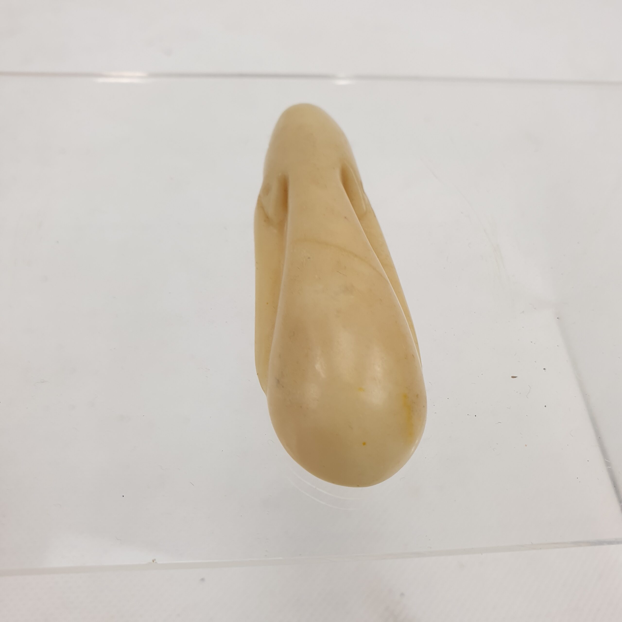 Chinese Light Beige Jade Dragon Spoon - Image 2
