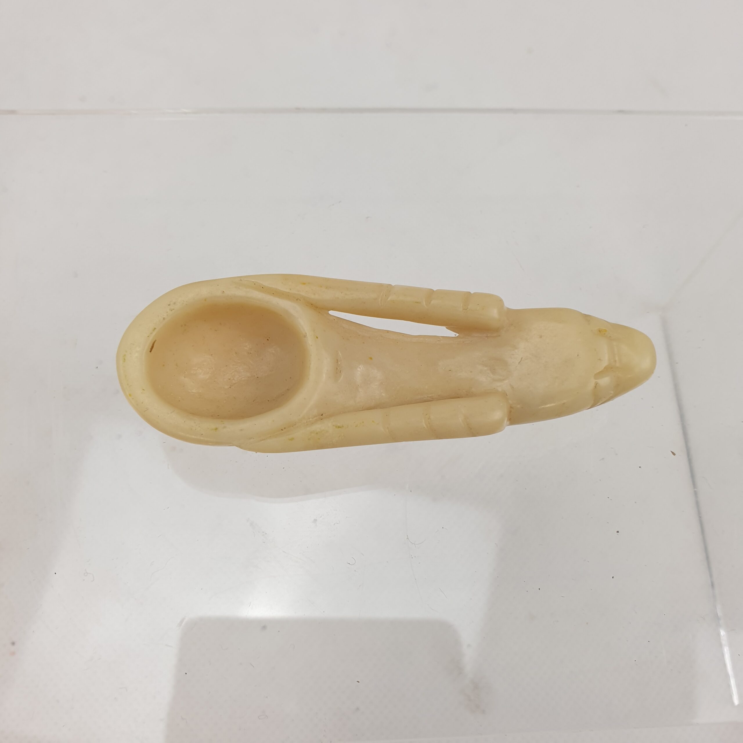 Chinese Light Beige Jade Dragon Spoon