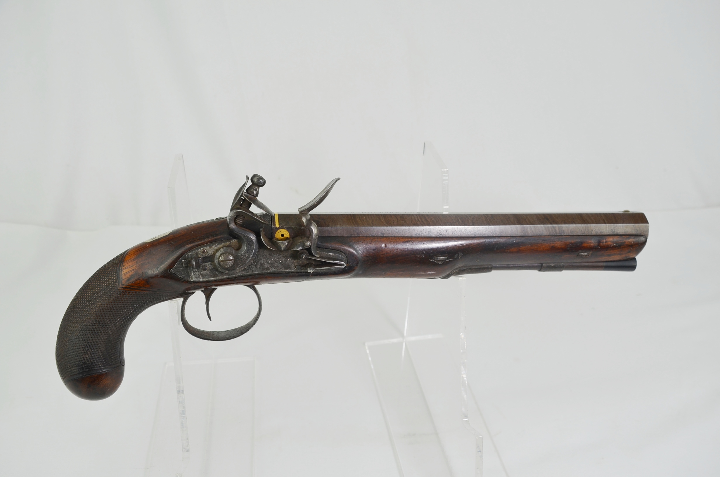 Very Fine Damascus Barreled Duelling Flintlock By William Parker Of London