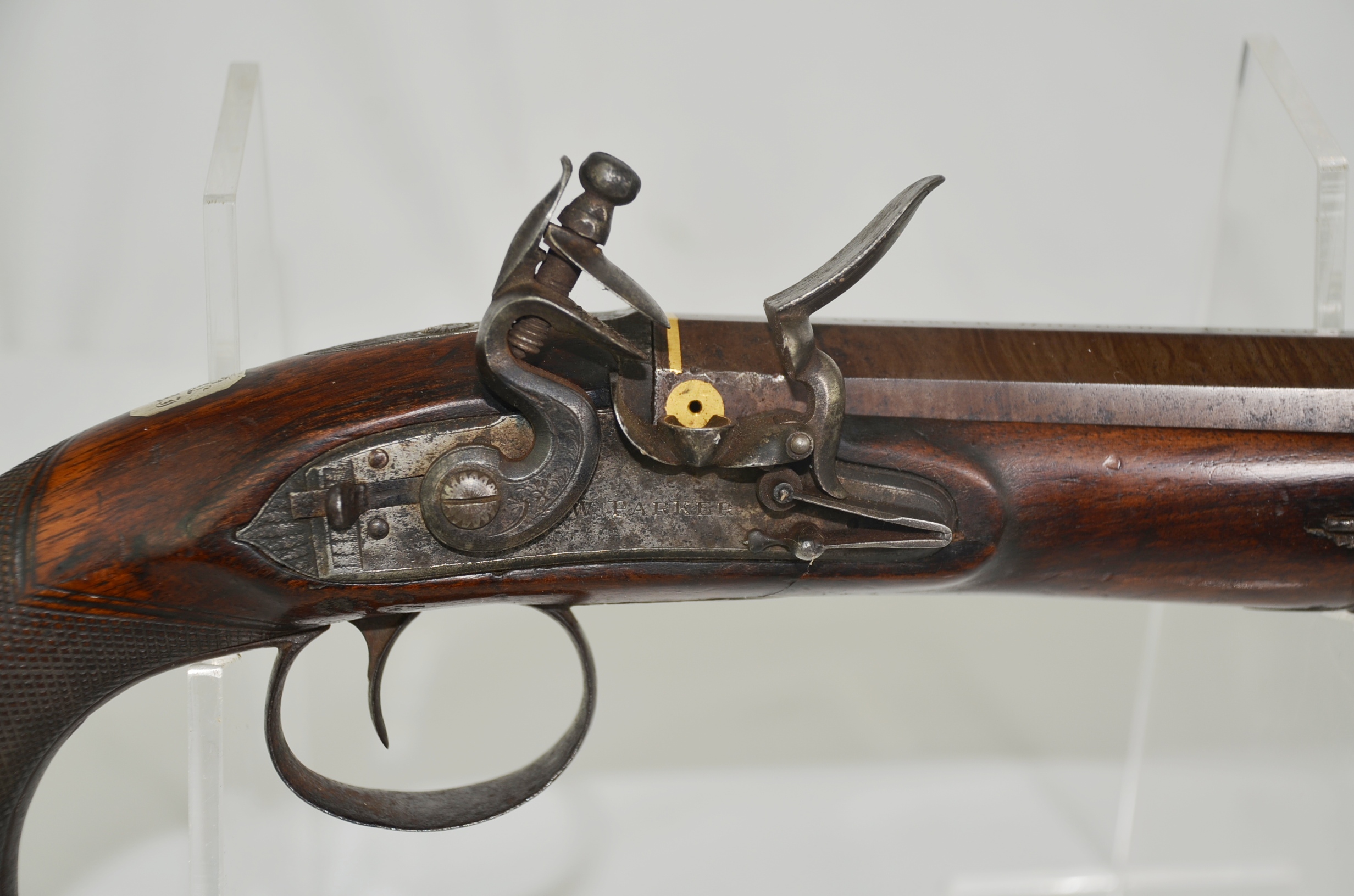 Very Fine Damascus Barreled Duelling Flintlock By William Parker Of London - Image 3