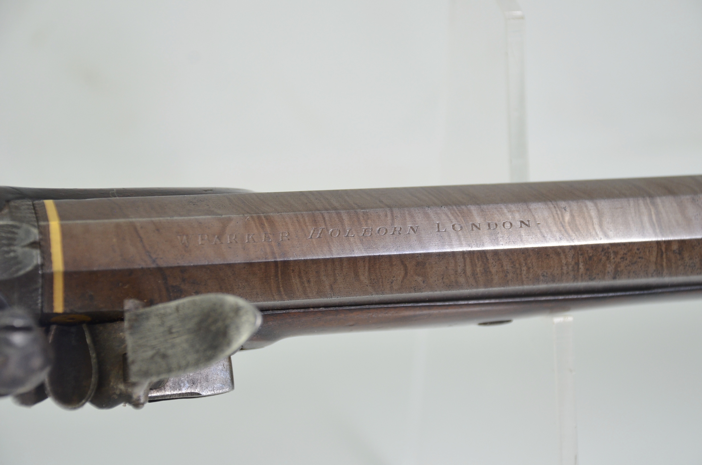 Very Fine Damascus Barreled Duelling Flintlock By William Parker Of London - Image 4