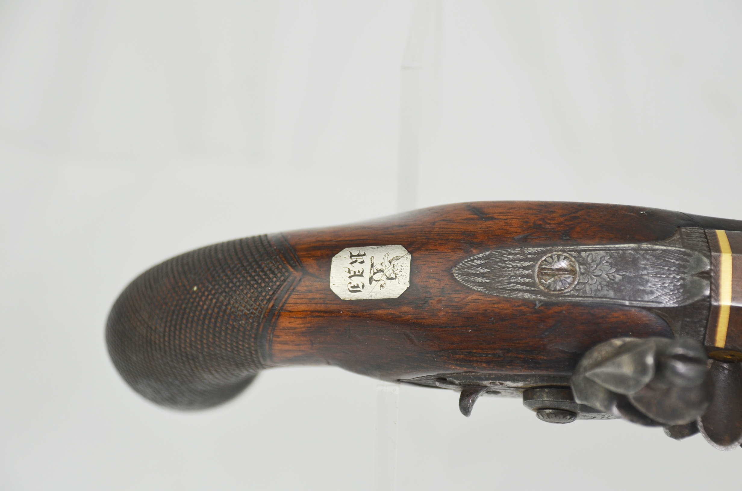 Very Fine Damascus Barreled Duelling Flintlock By William Parker Of London - Image 6
