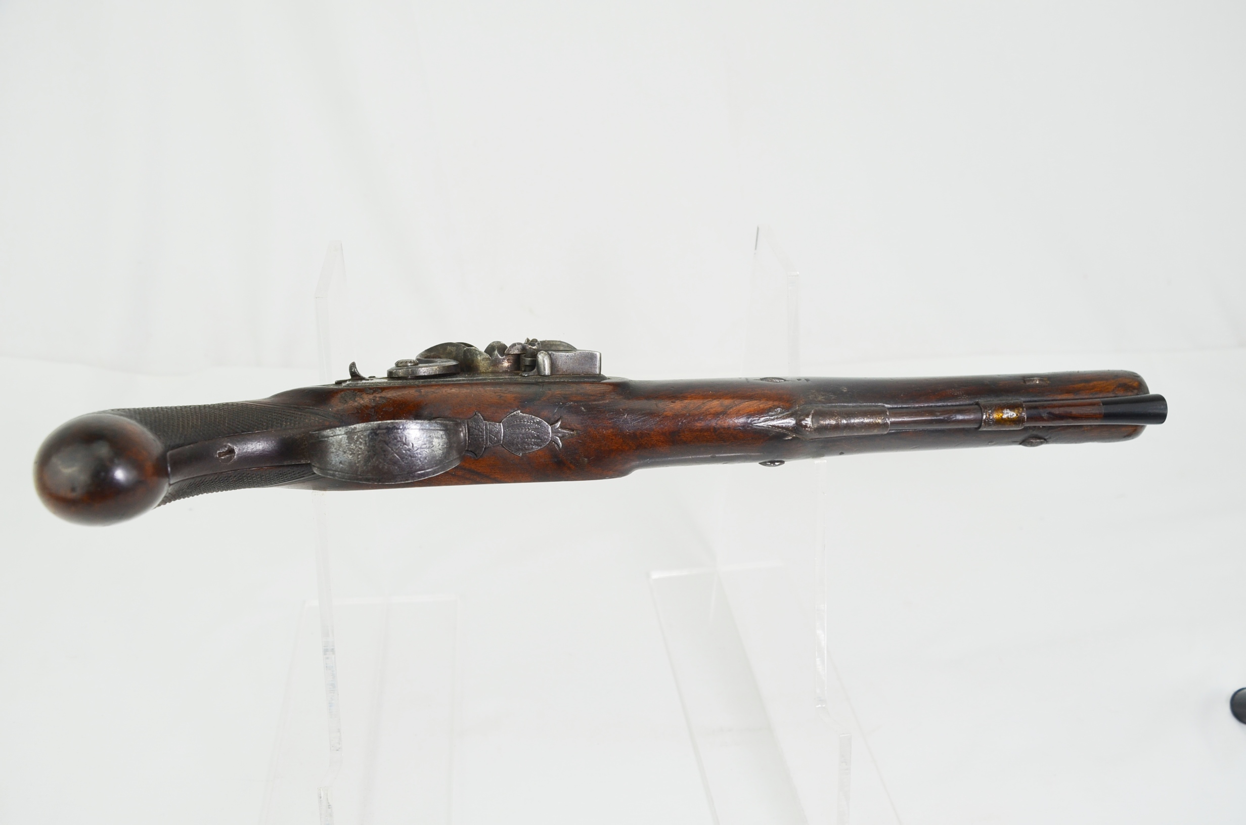 Very Fine Damascus Barreled Duelling Flintlock By William Parker Of London - Image 8