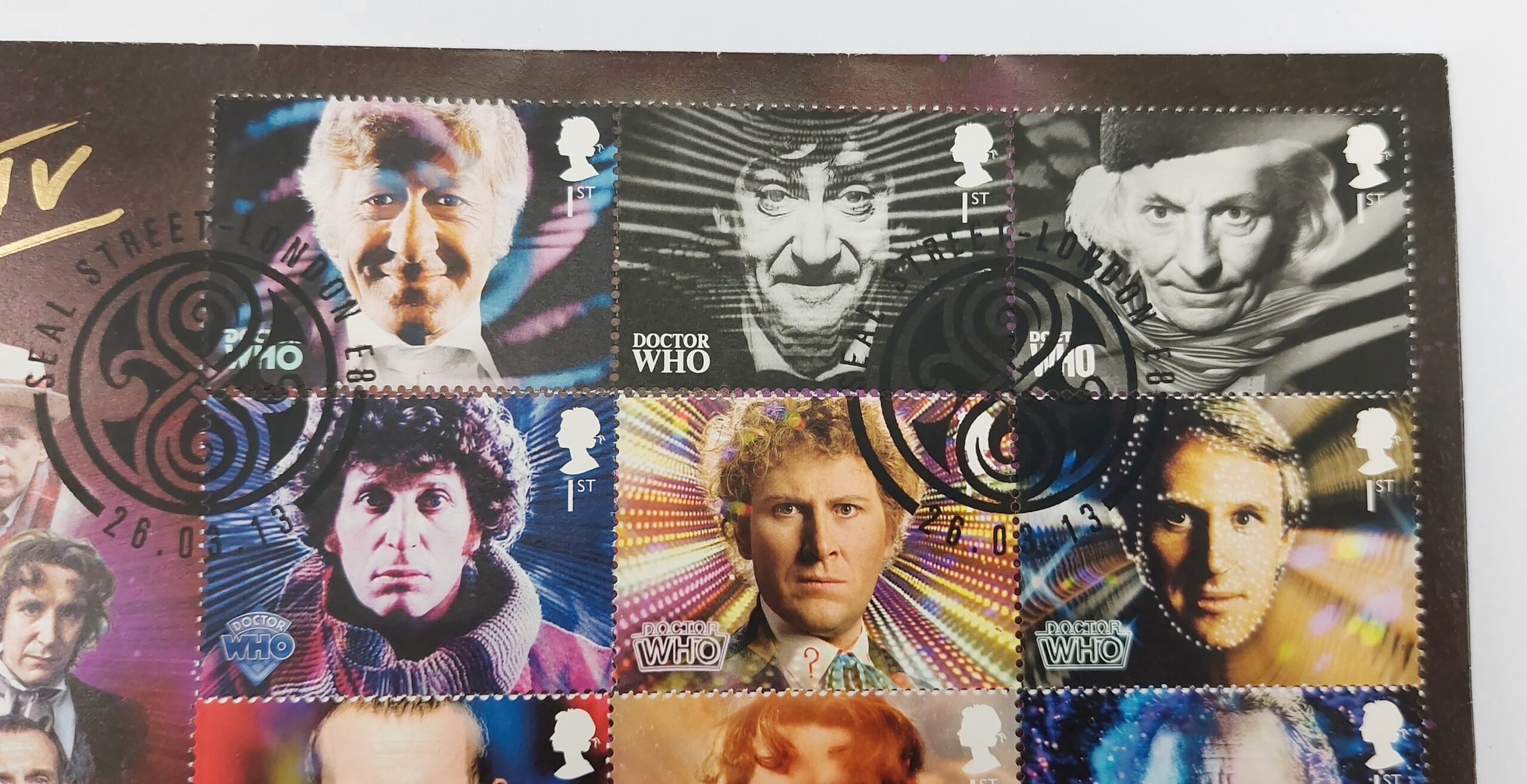 Doctor Who Limited Edition Envelope With Eleven Time Lord Stamps Signed Autograph By The Fourth Doctor Tom Baker - Image 3