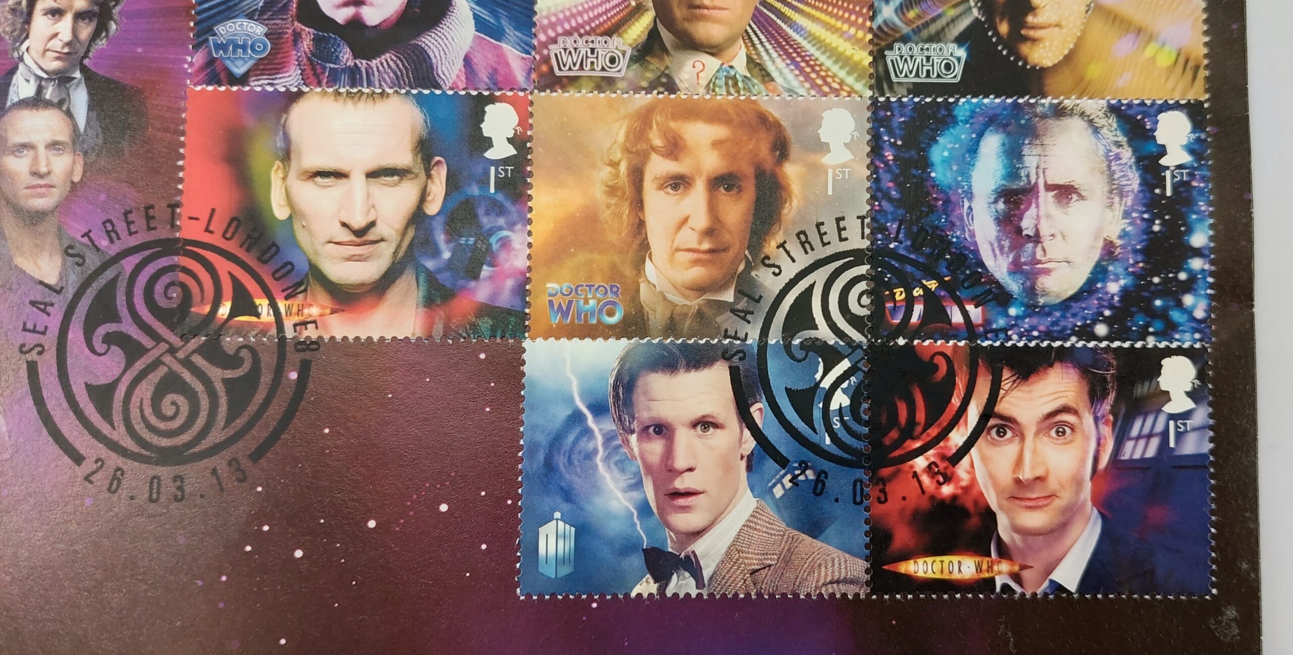 Doctor Who Limited Edition Envelope With Eleven Time Lord Stamps Signed Autograph By The Fourth Doctor Tom Baker - Image 4