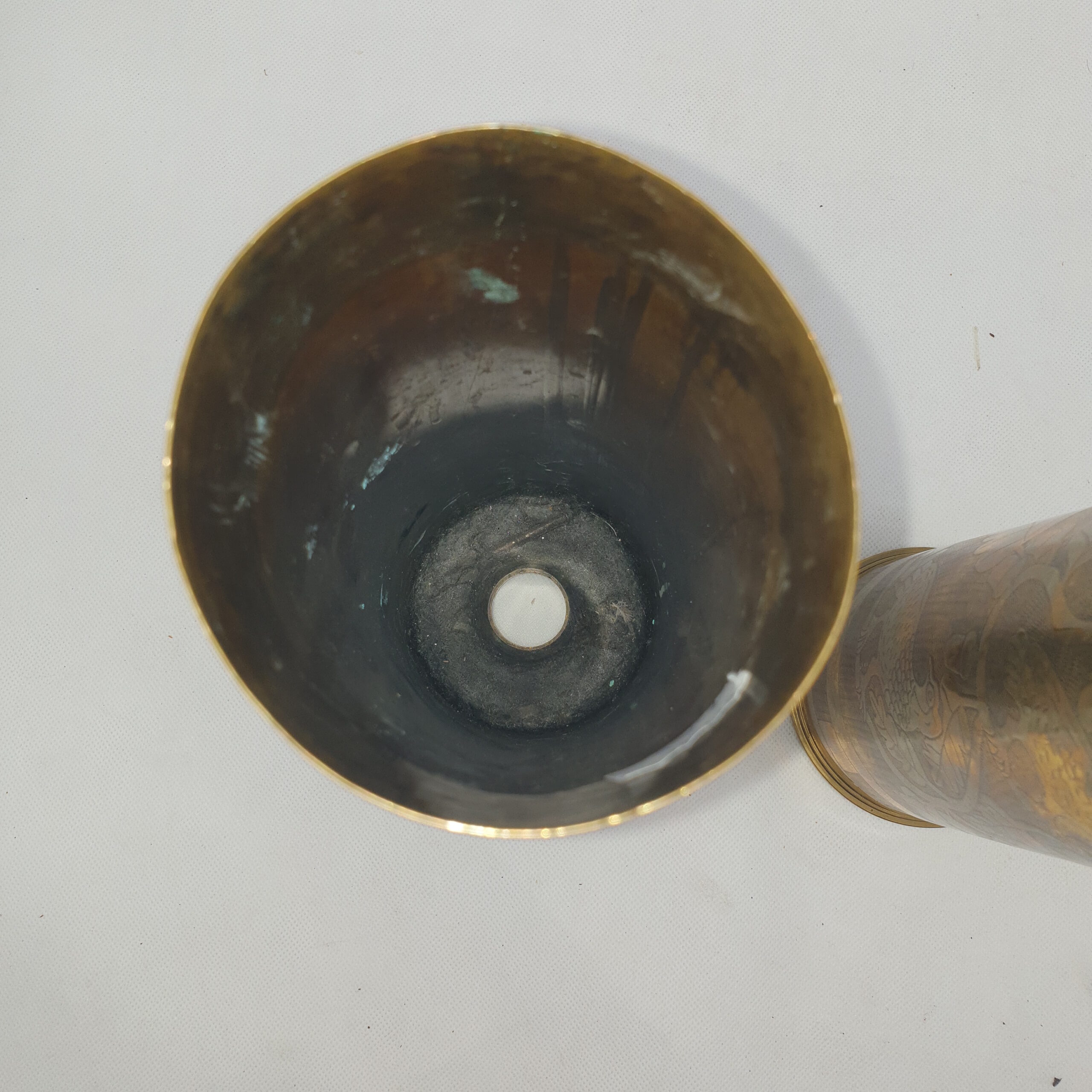 Fine Pair Of 1923 Trench Art Made From 18 Pounder 1918 Dated Shell Cases With Birds - Image 5