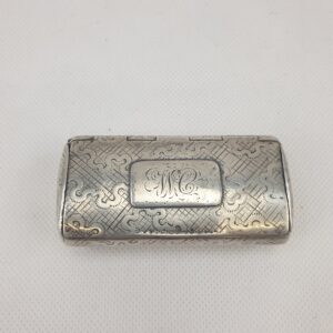 Georgian Silver Snuff Box Hallmarked For London 1802 And 1803