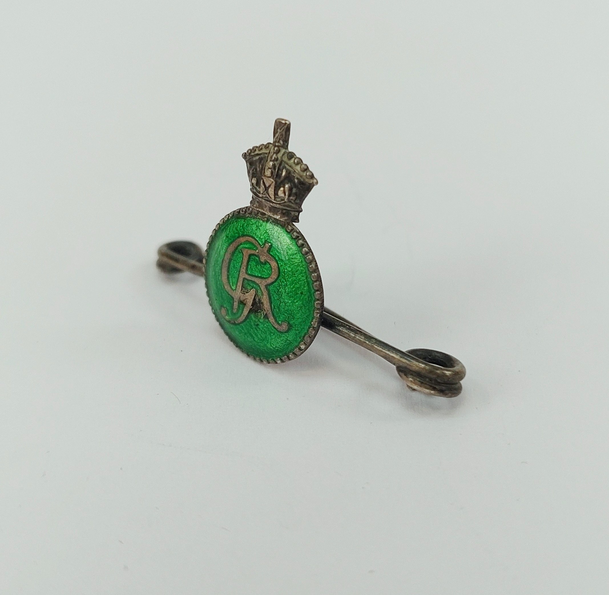 WW2 Silver & Enamel GR Sweetheart Brooch - Image 2