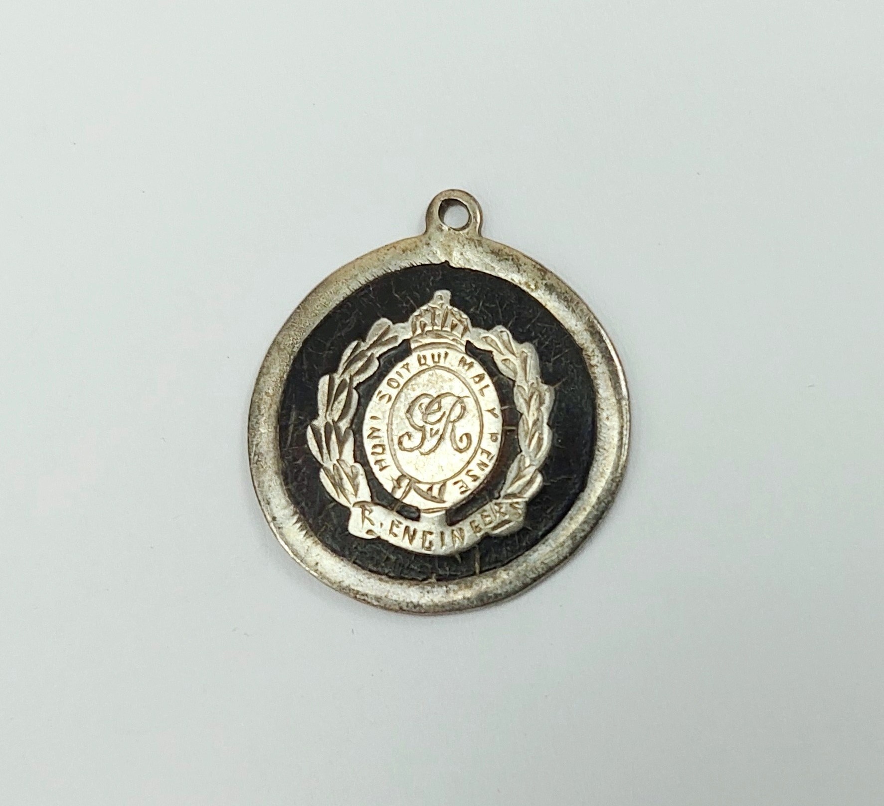 Royal Engineers Silver Fob c1900