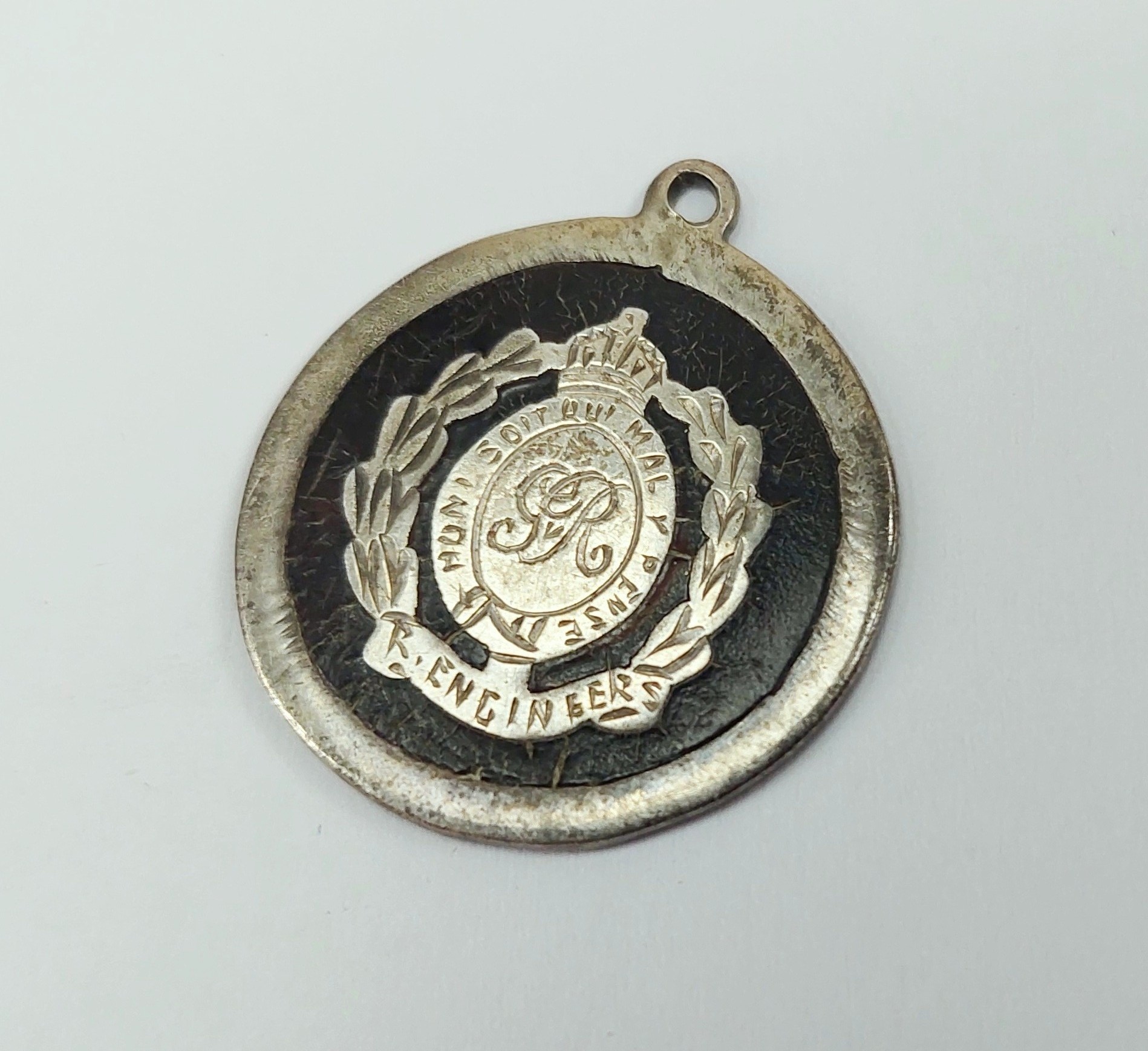 Royal Engineers Silver Fob c1900 - Image 2