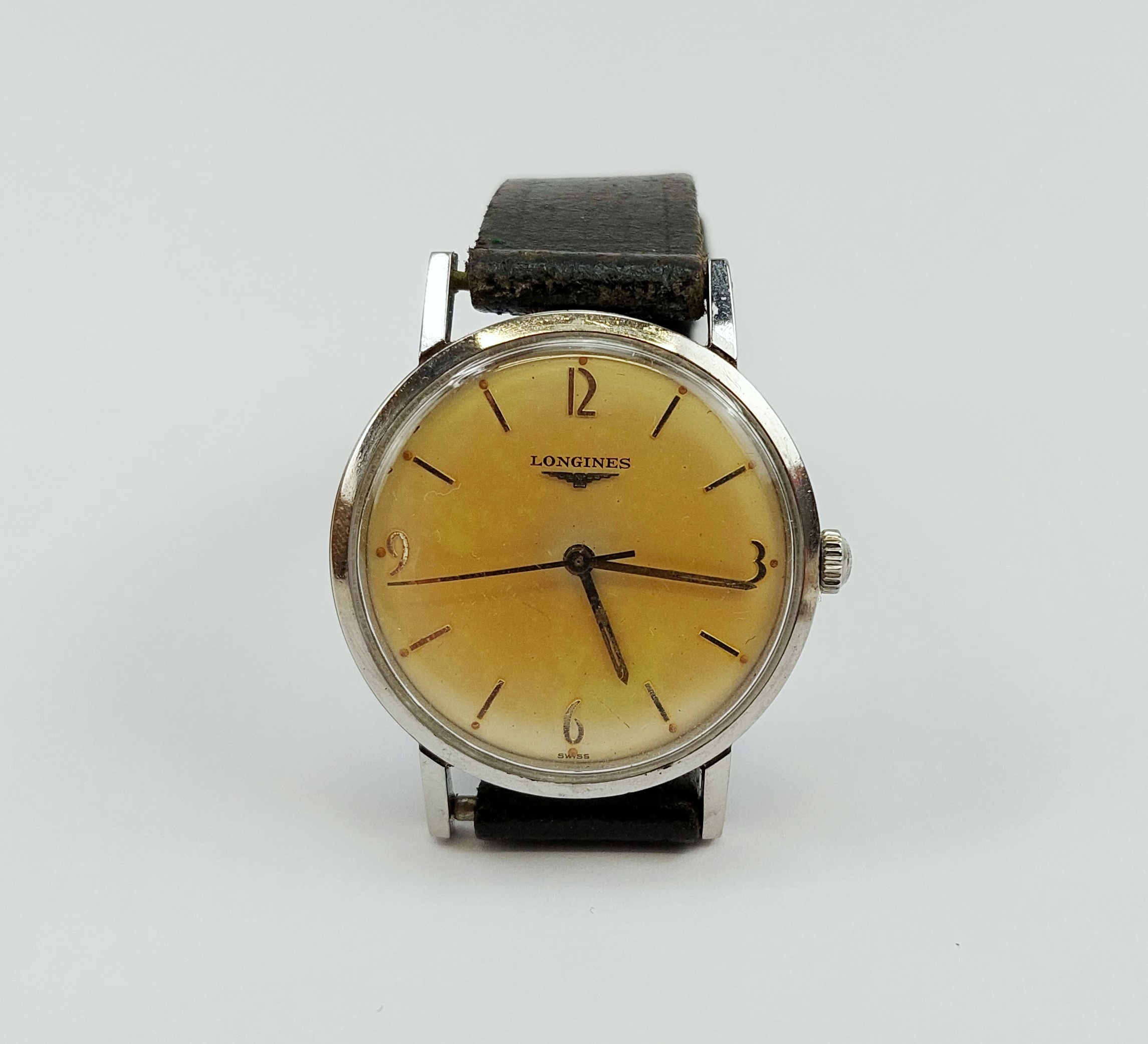 c1950’s Gents Stainless Steel Longines 19.5S Manual Wristwatch