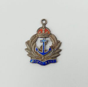 Royal Navy Silver & Enamel Sweetheart Pendant