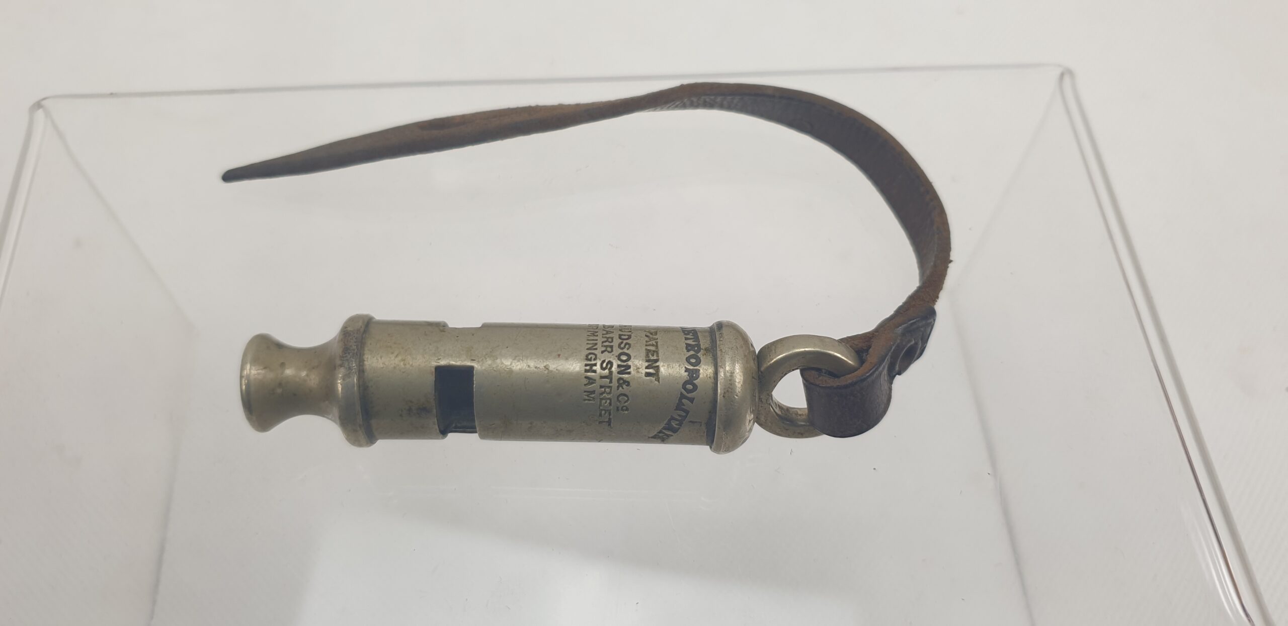 The Metropolitan Police Whistle J. Hudson & Co 244 Barr Street Birmingham With Lanyard