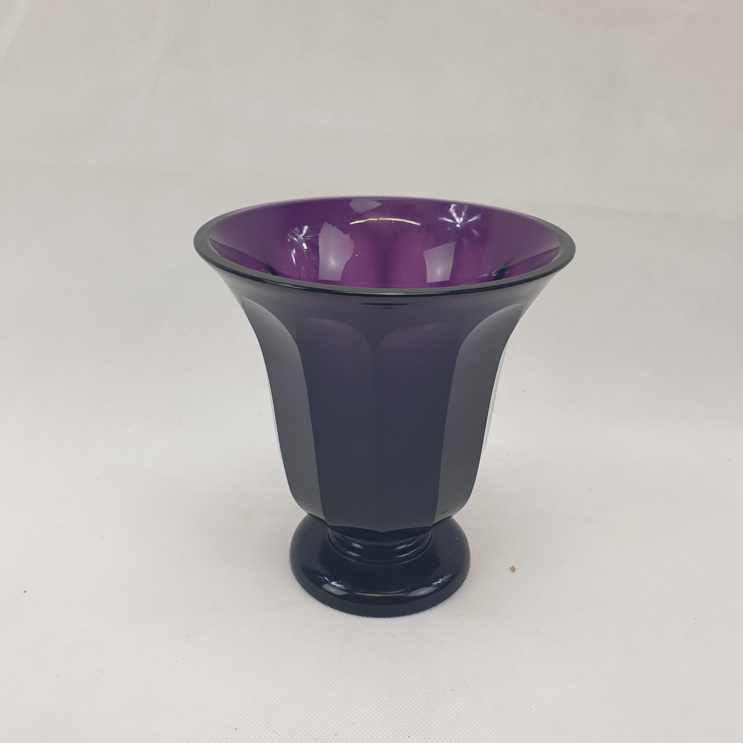 Victorian Cut Glass Purple Vase