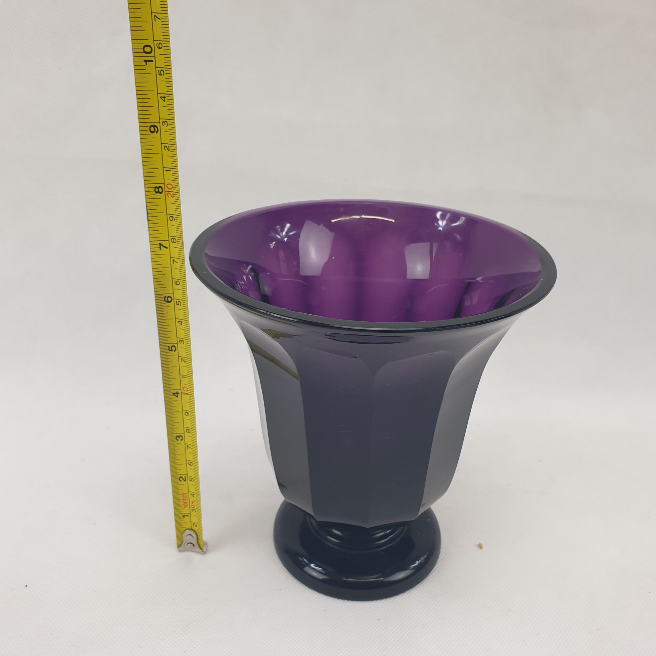 Victorian Cut Glass Purple Vase - Image 4