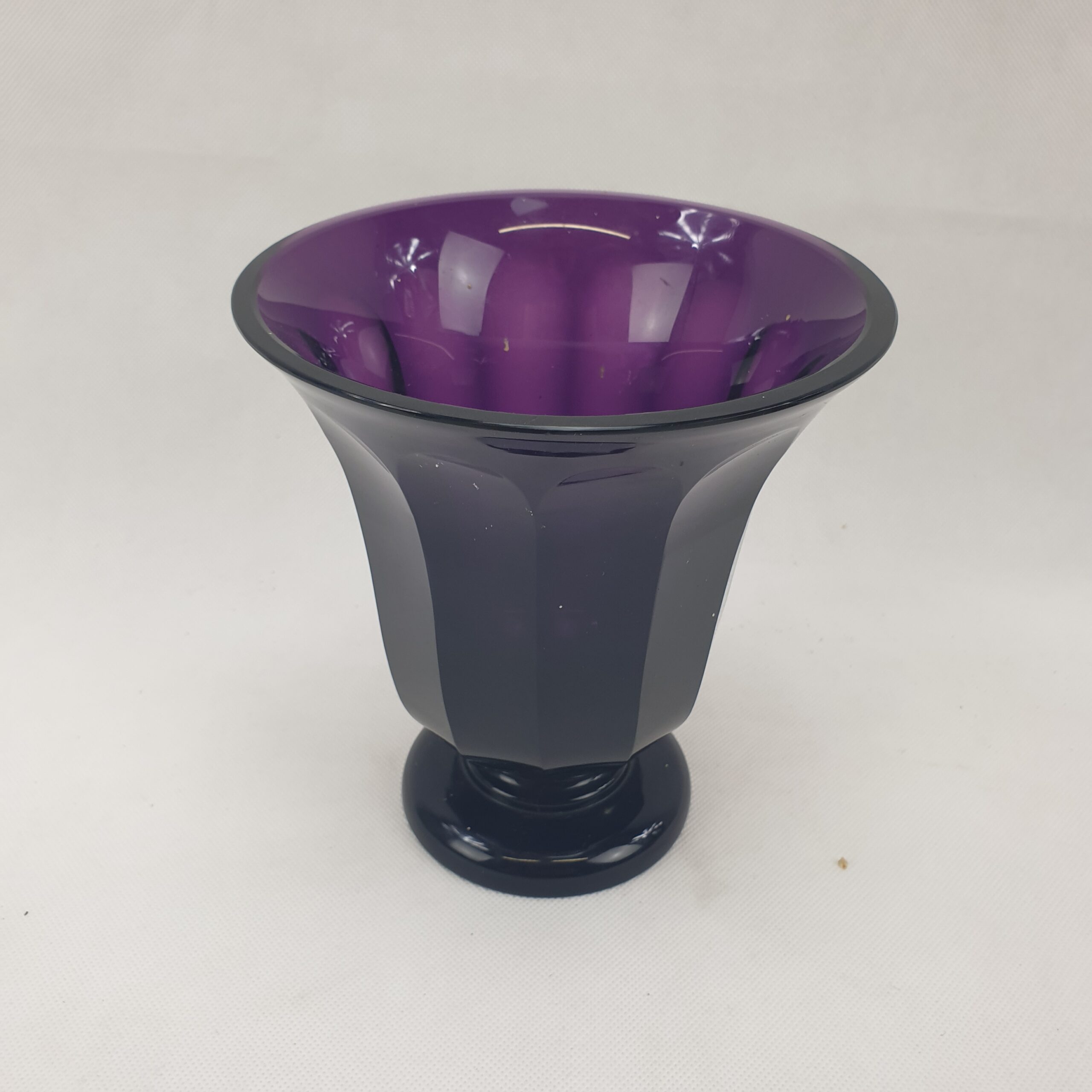Victorian Cut Glass Purple Vase - Image 3
