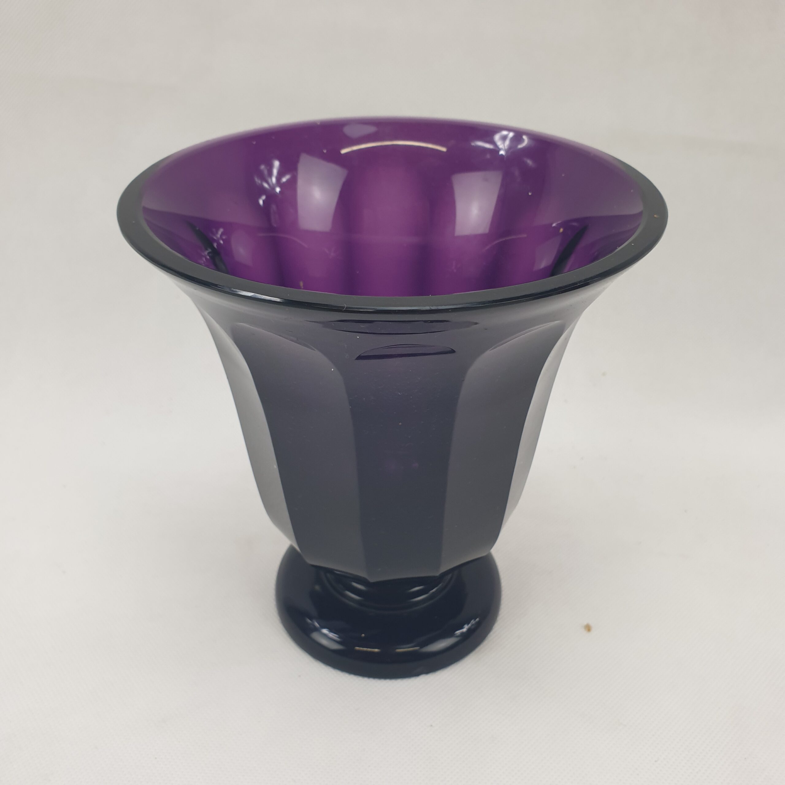 Victorian Cut Glass Purple Vase - Image 2