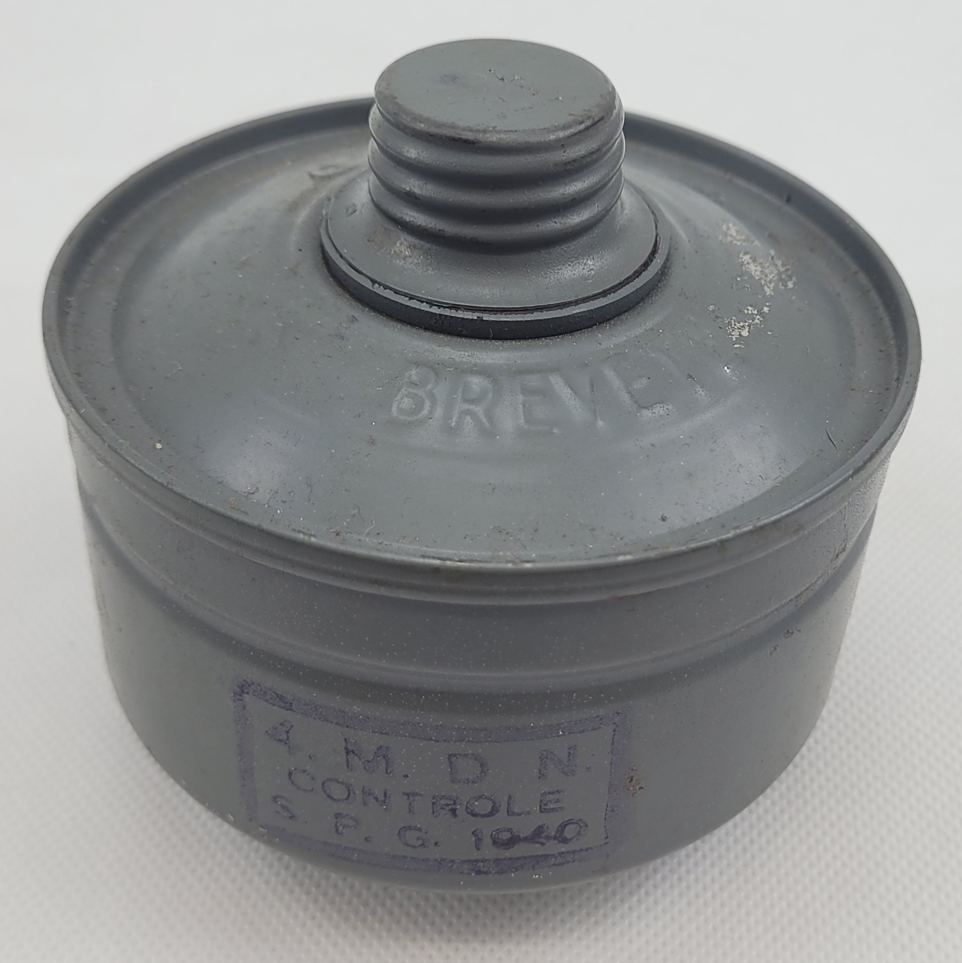 WW2 Phoney War Rare Belgium EV 639 Gas Mask - Image 7