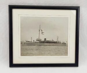 An Original Framed Photograph Of HMS Beaufort 1918 Hunt Class