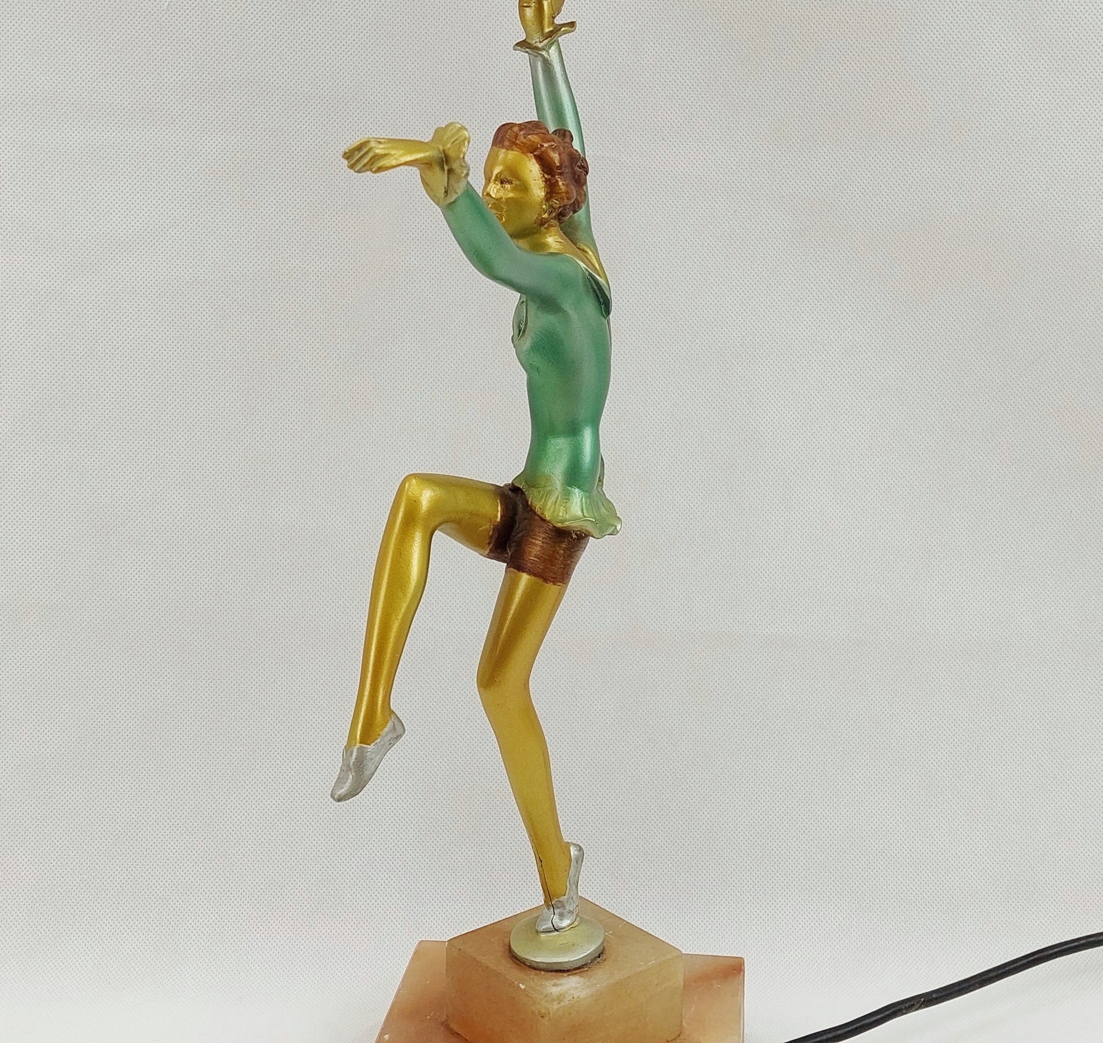 1930's Art Deco Dancing Lady Table Lamp - Image 3