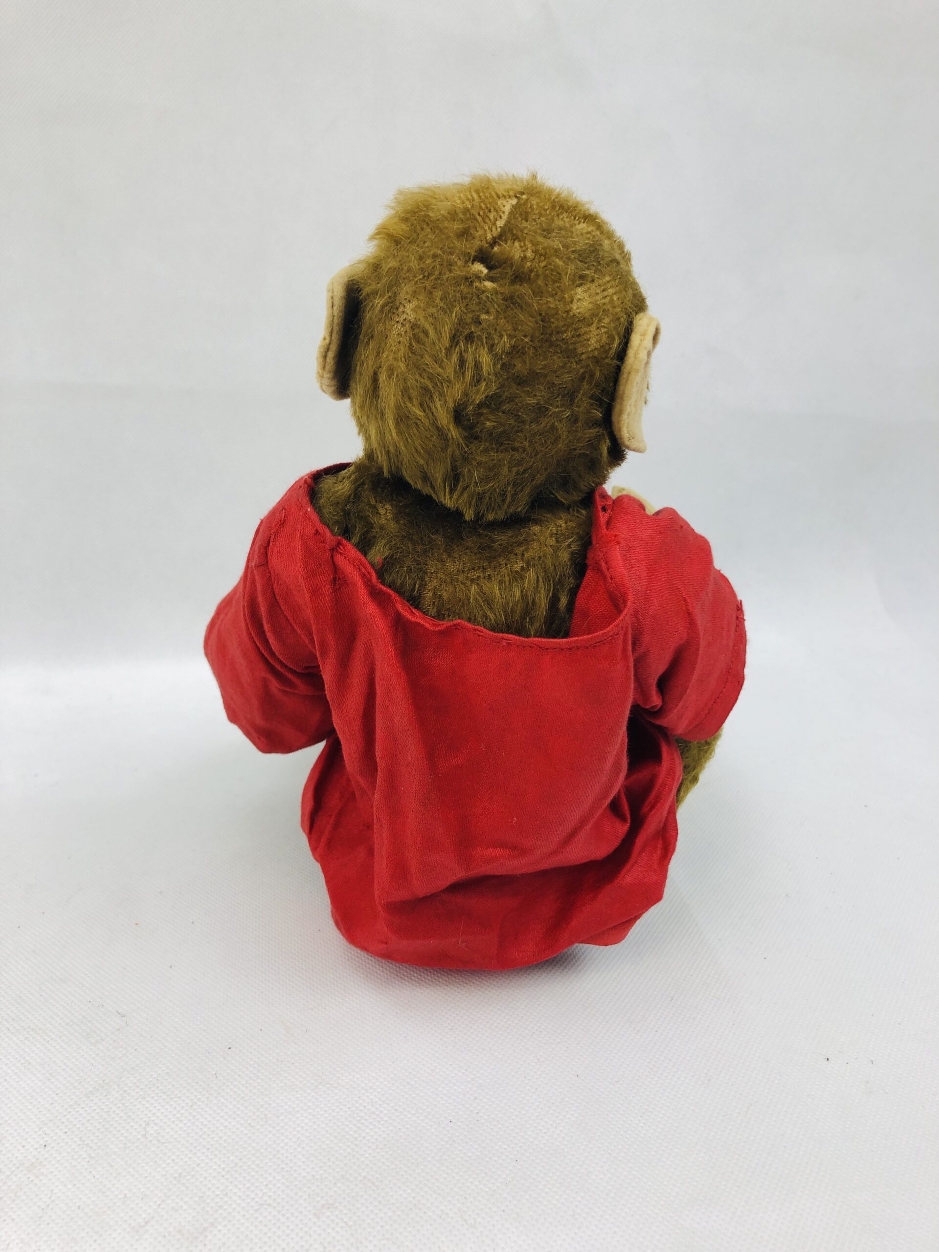 Circa 1930 Steiff Jocko Monkey In A Red Jacket With Button Ear And Glass Eyes - Image 3