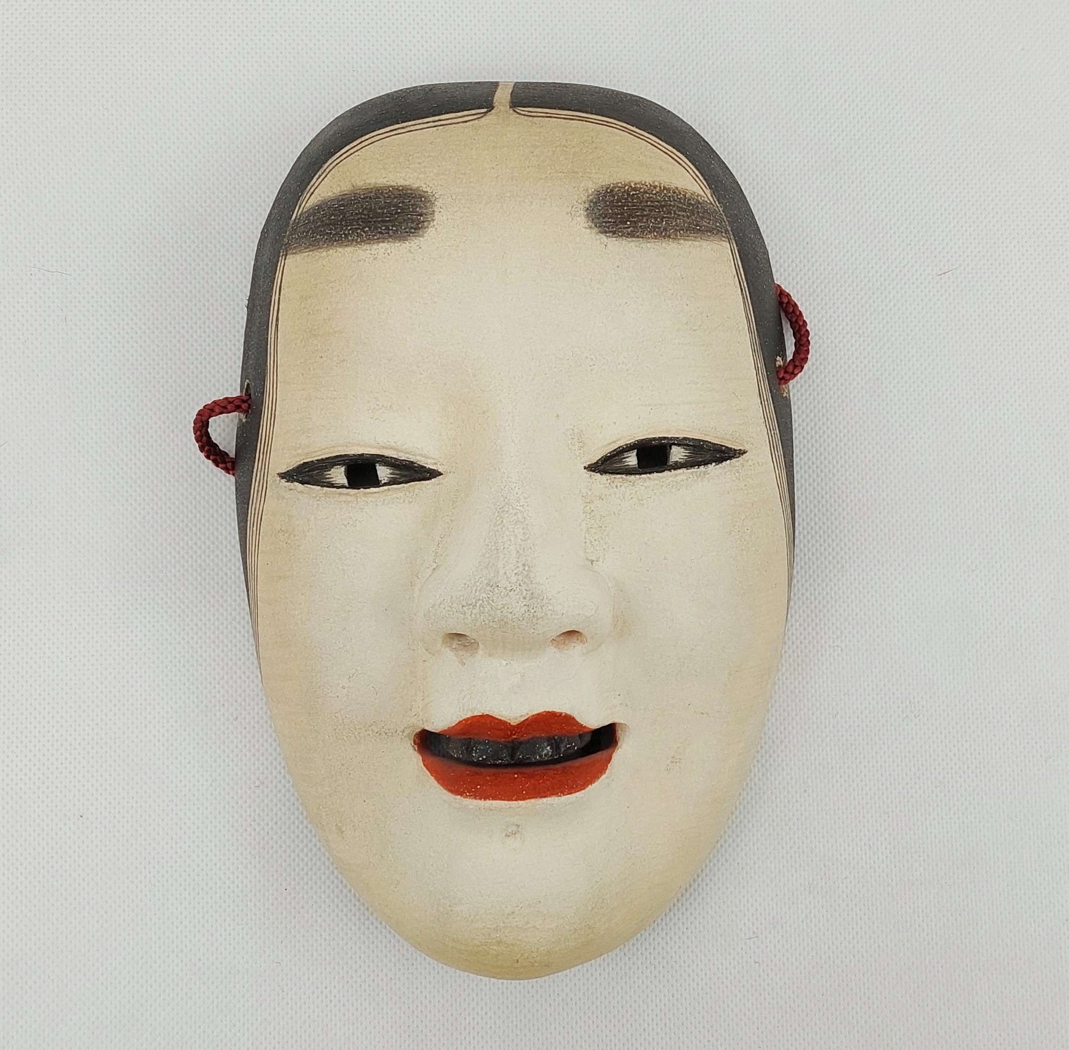 Hand Carved Wooden Japanese Noh Mask