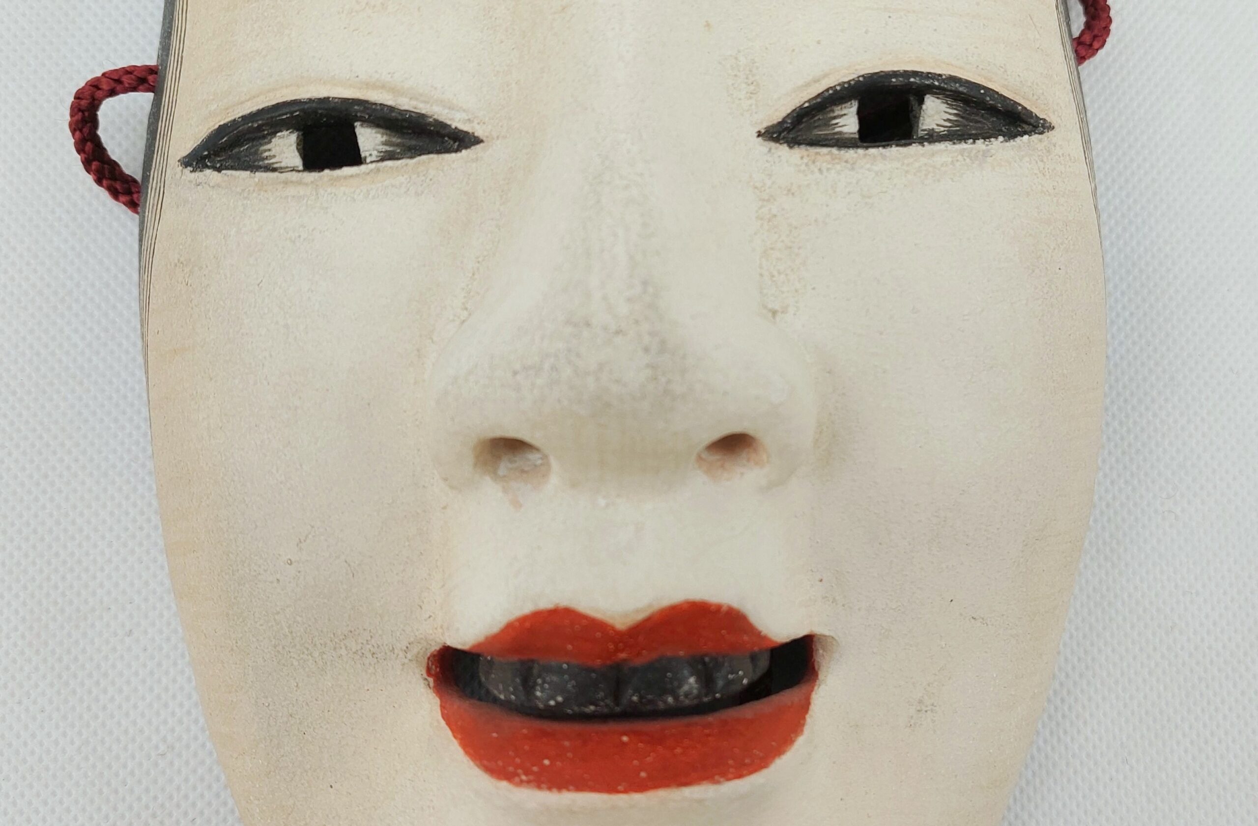 Hand Carved Wooden Japanese Noh Mask - Image 3
