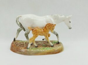 Royal Doulton Gude Grey Mare and Foal HN2532.G