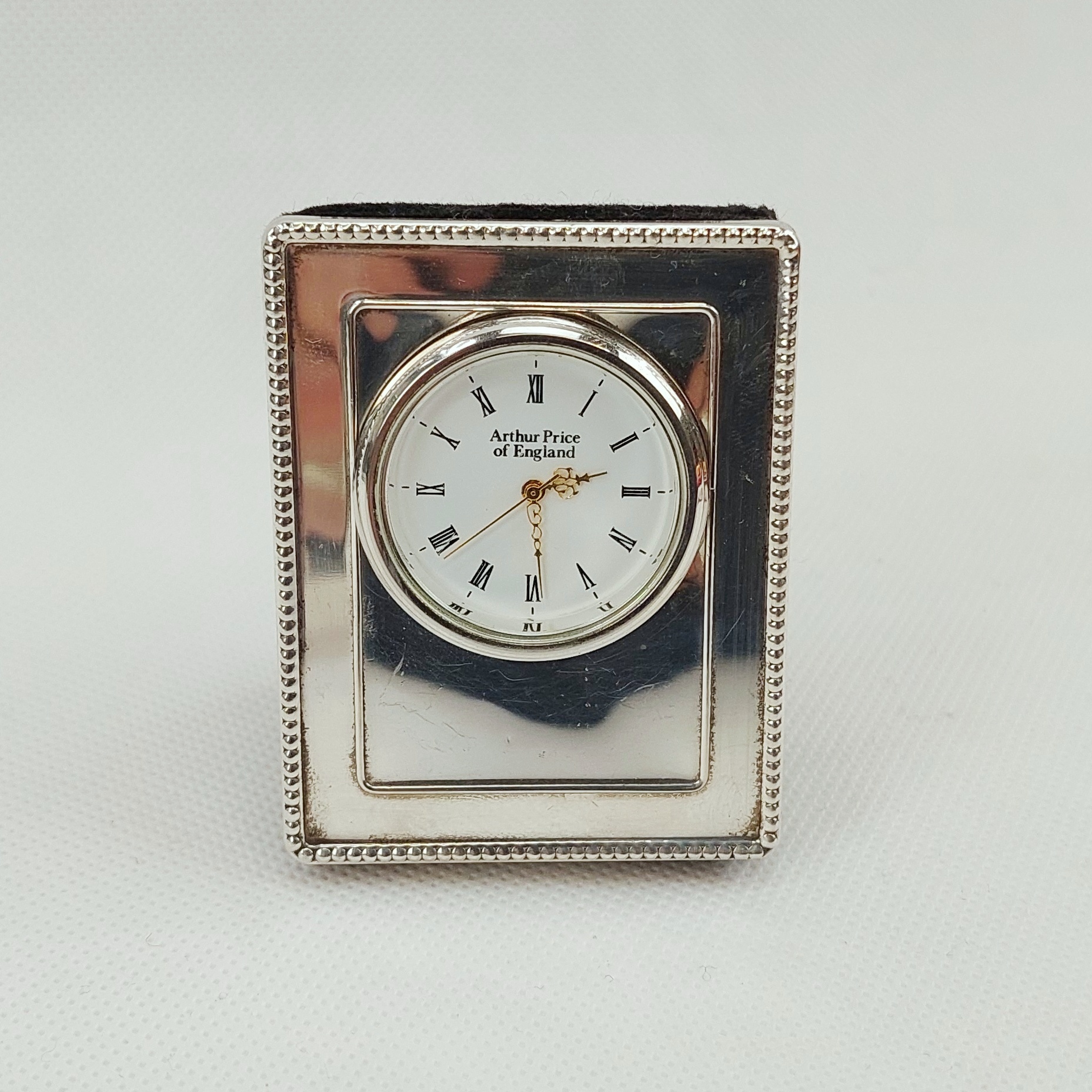 Arthur Price Sterling Silver Miniature Clock
