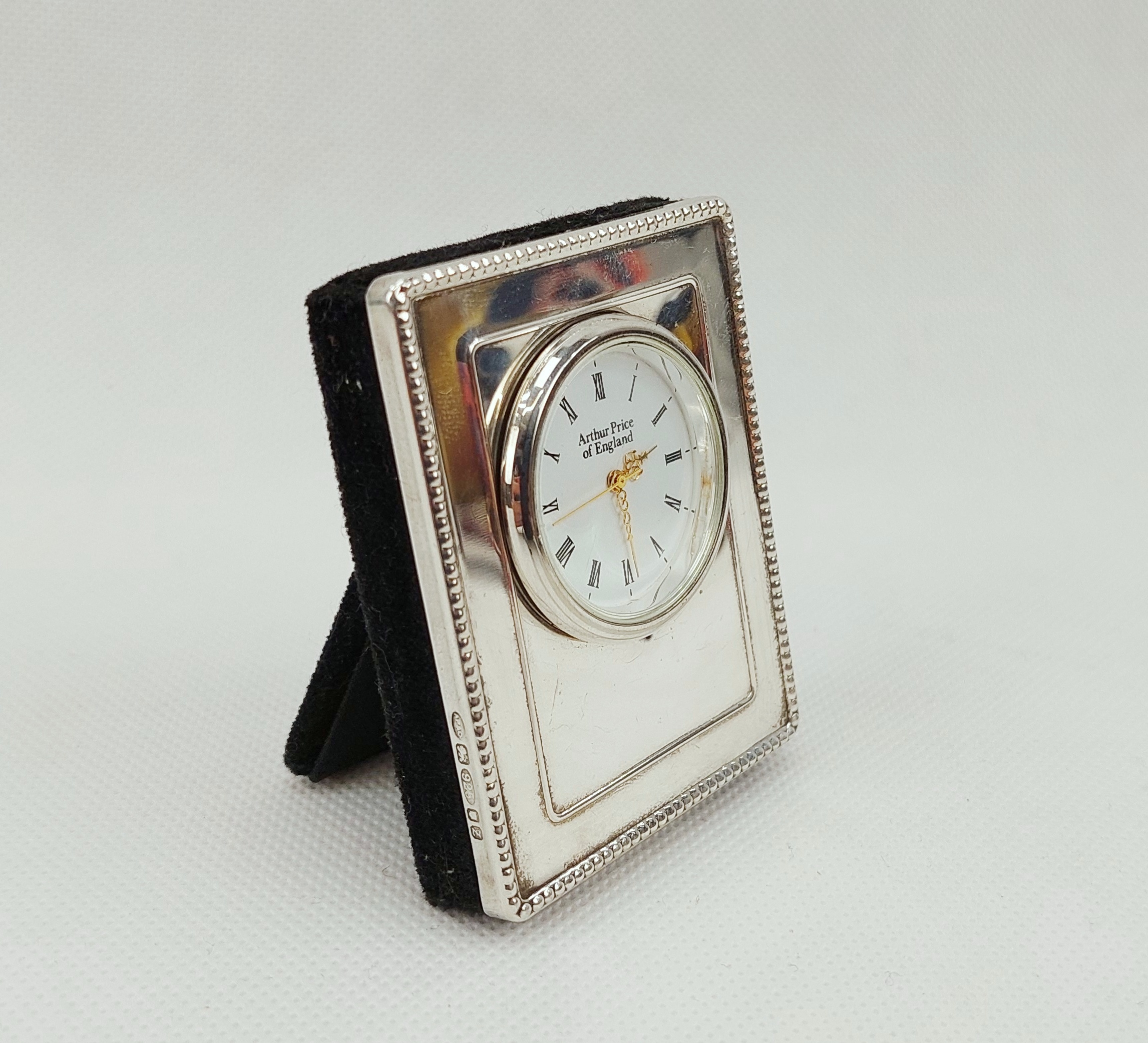 Arthur Price Sterling Silver Miniature Clock - Image 2