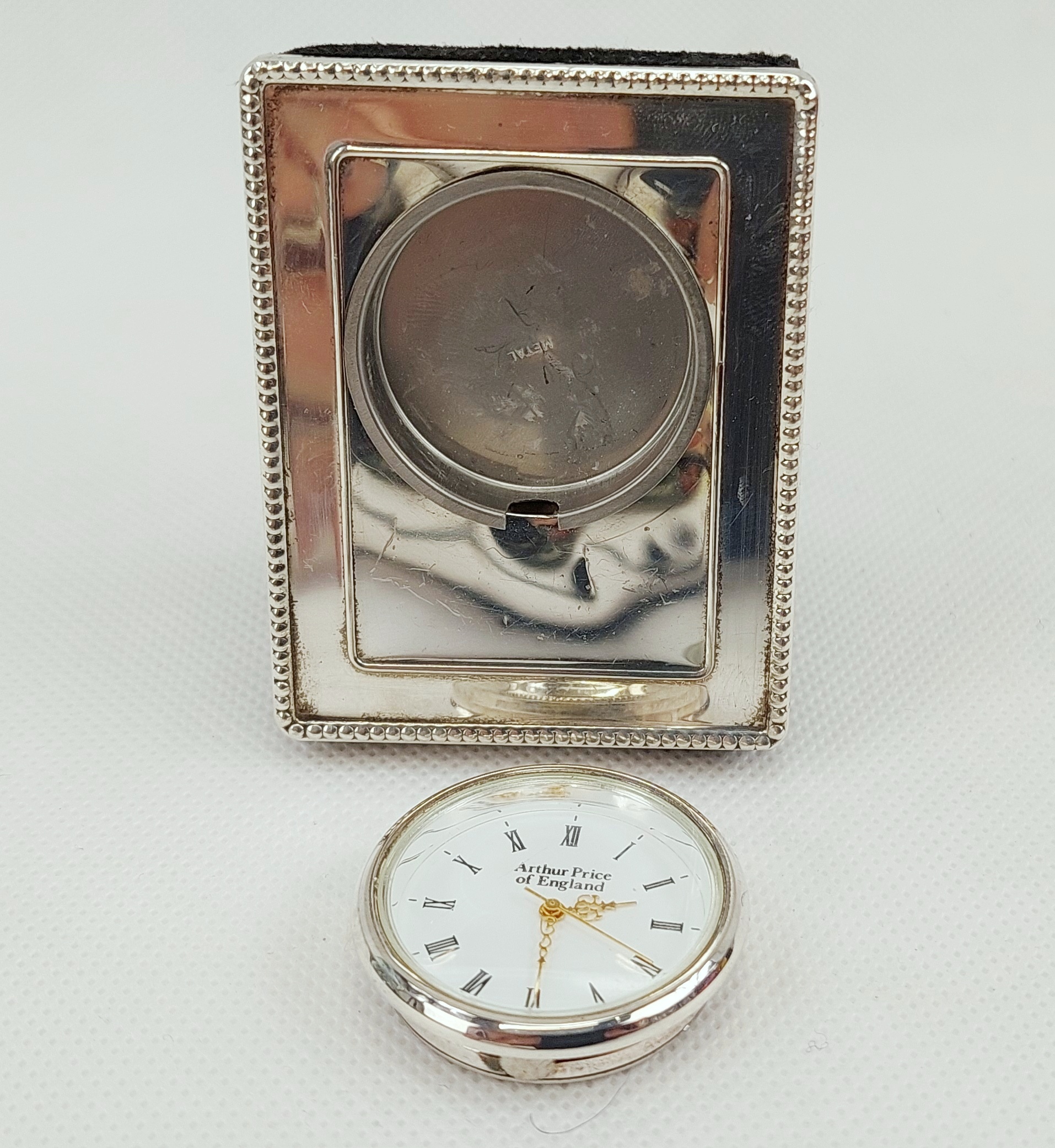 Arthur Price Sterling Silver Miniature Clock - Image 8