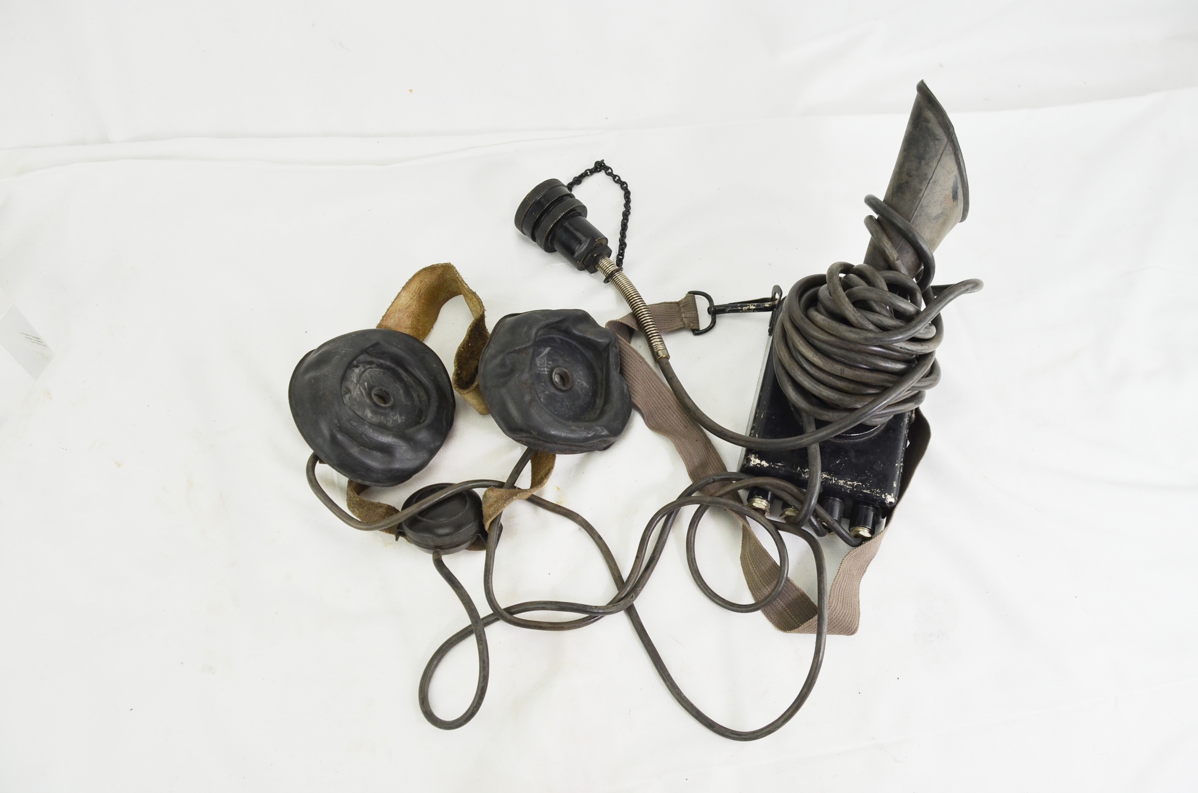 British WW2 Chest Microphone and Headphones by Ericsson