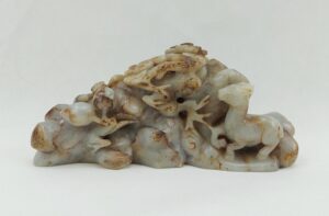 Chinese Qing Dynasty Nephrite Jade Carving Of A Mountain