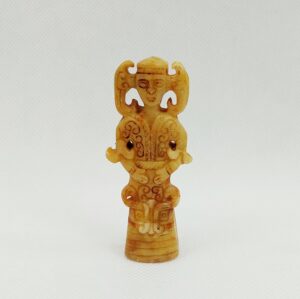 Chinese Nephrite Jade Pendant Of A Goddess