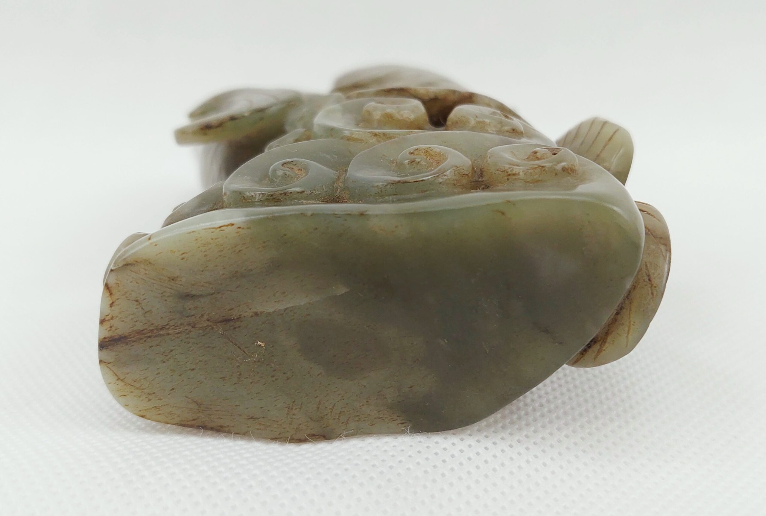Chinese Qing Dynasty Nephrite Jade Carving Of Two Carp - Image 9