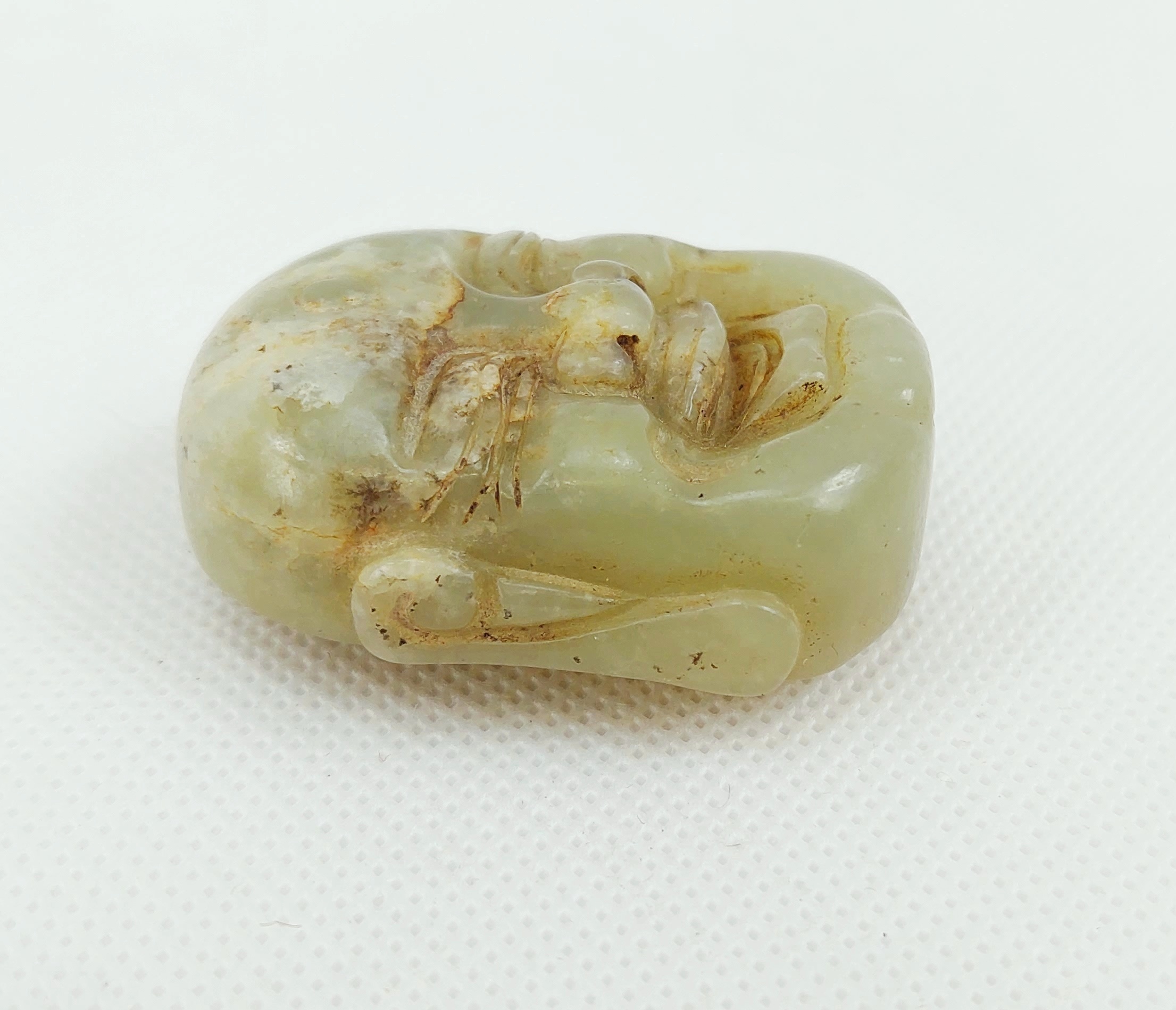 Chinese Qing Dynasty Nephrite Jade Laughing Buddah Belt Buckle - Image 2