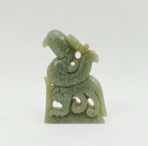 Chinese Qing Dynasty Nephrite Jade Pendant Of A Phoenix