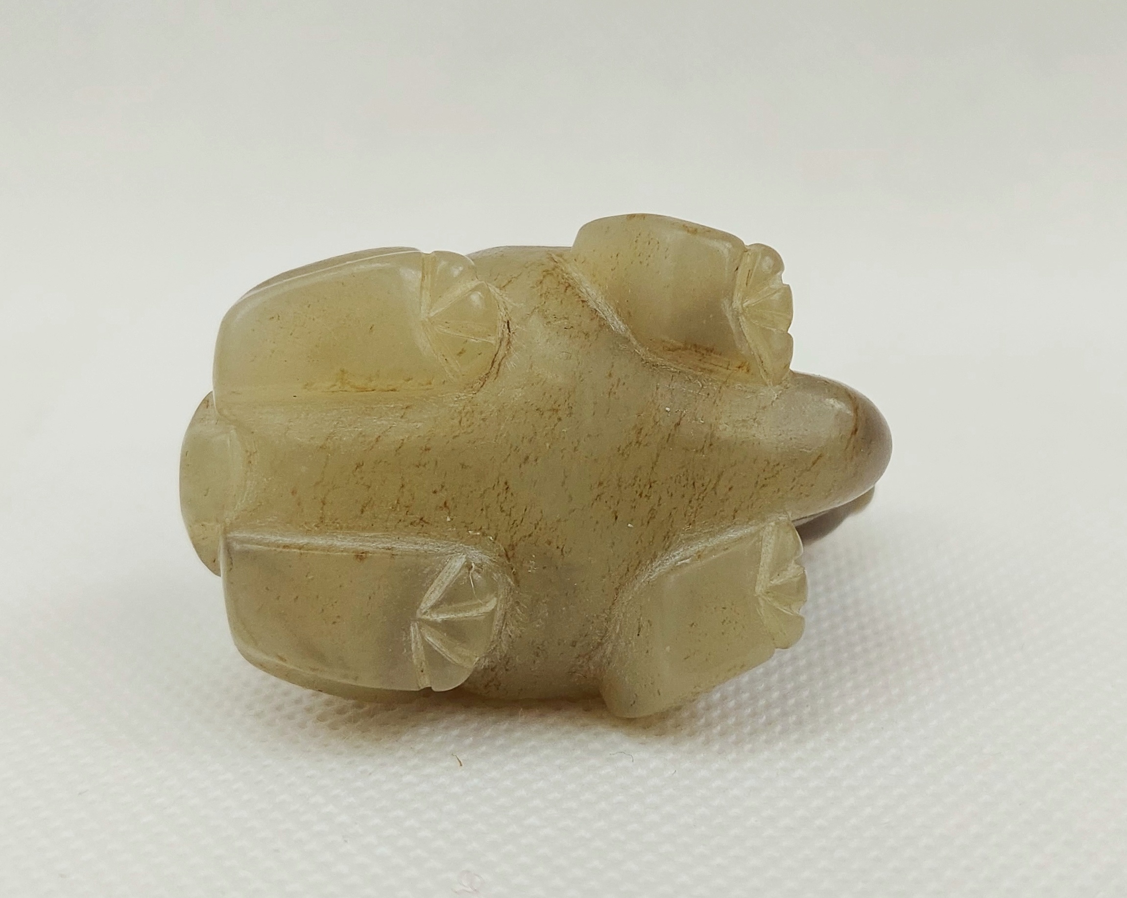 Chinese Qing Dynasty Nephrite Jade Tortoise With Dragon Head - Image 5