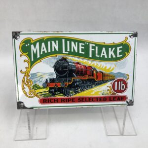 Small Main Line Flake Tobacco Enamel On Metal Indoor Shop Locomotive Advertising Sign