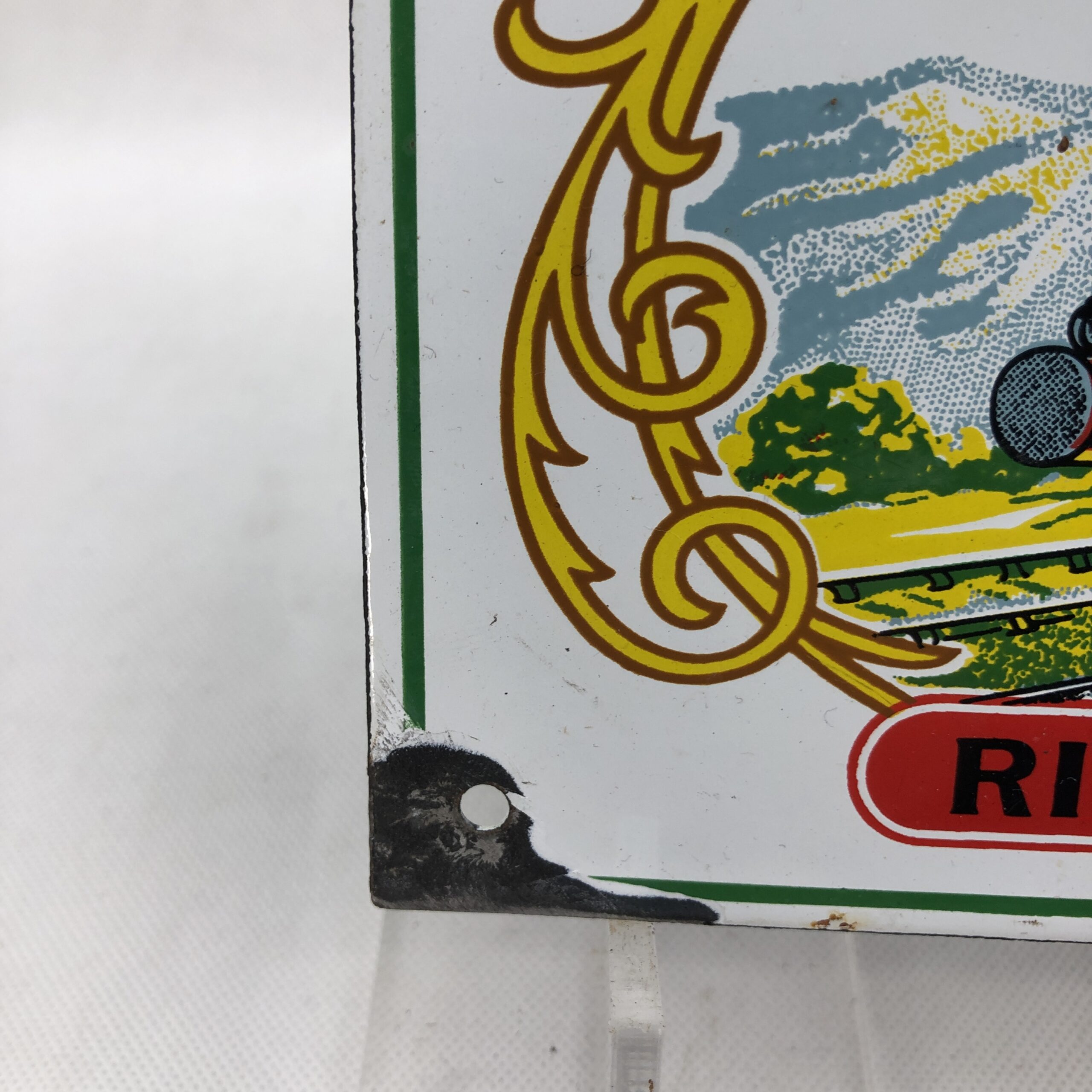 Small Main Line Flake Tobacco Enamel On Metal Indoor Shop Locomotive Advertising Sign - Image 4