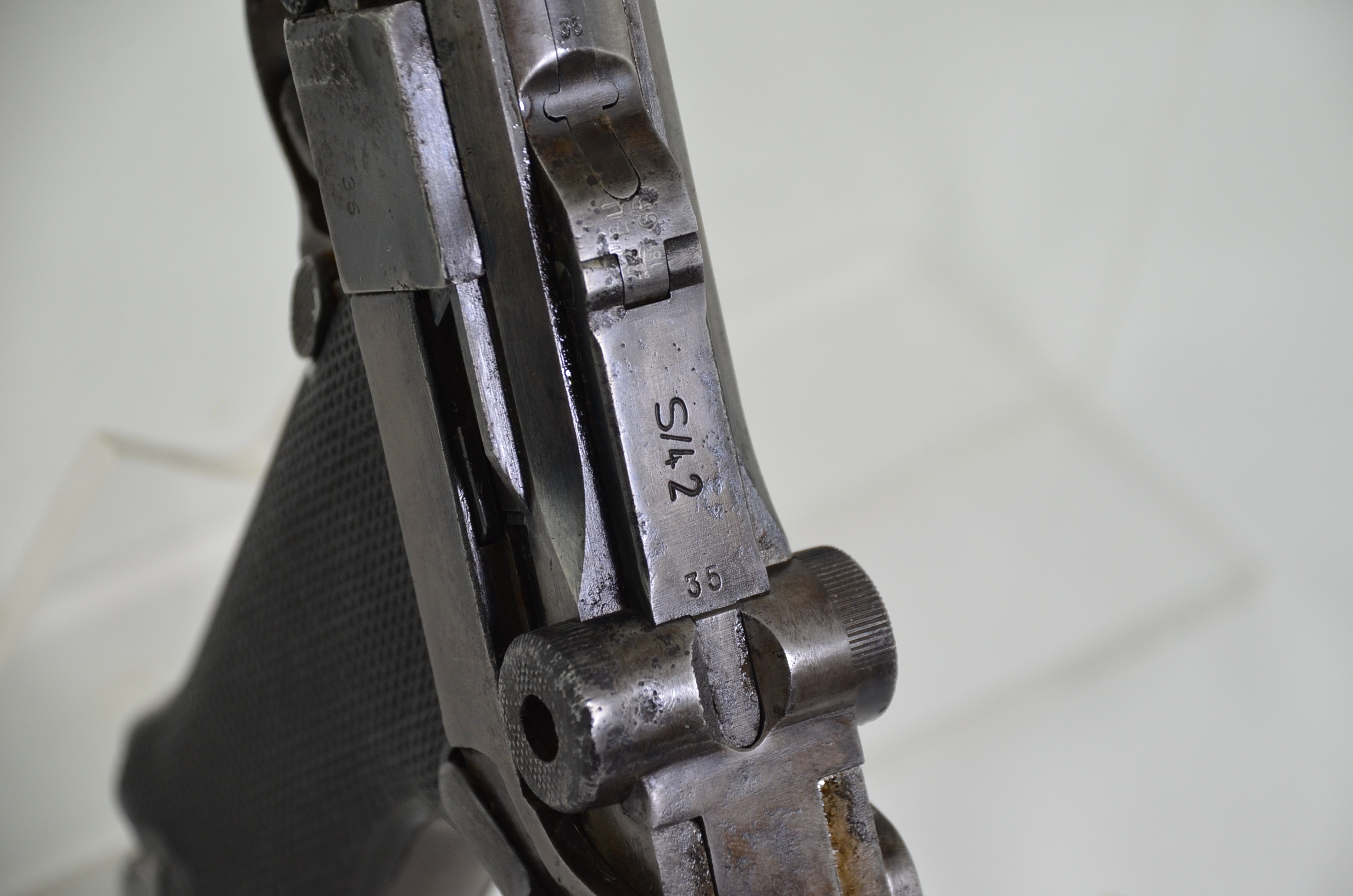 Original WW2 German P08 Luger Pistol dated 1939 - Deactivated - Image 9
