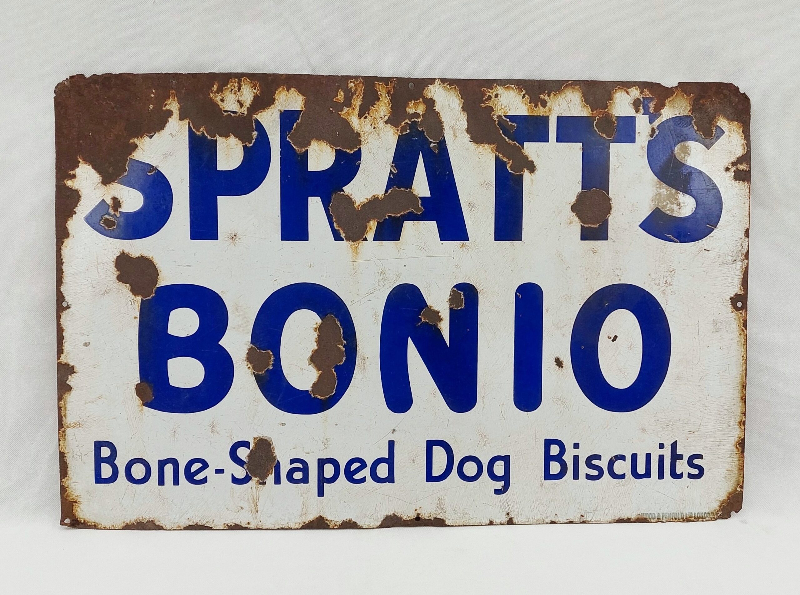 Spratts Bonio Dog Biscuits Enamel Sign