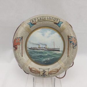 1892 Koh I Noor Paddle Steamer Souvenir Life Ring With Original Watercolour