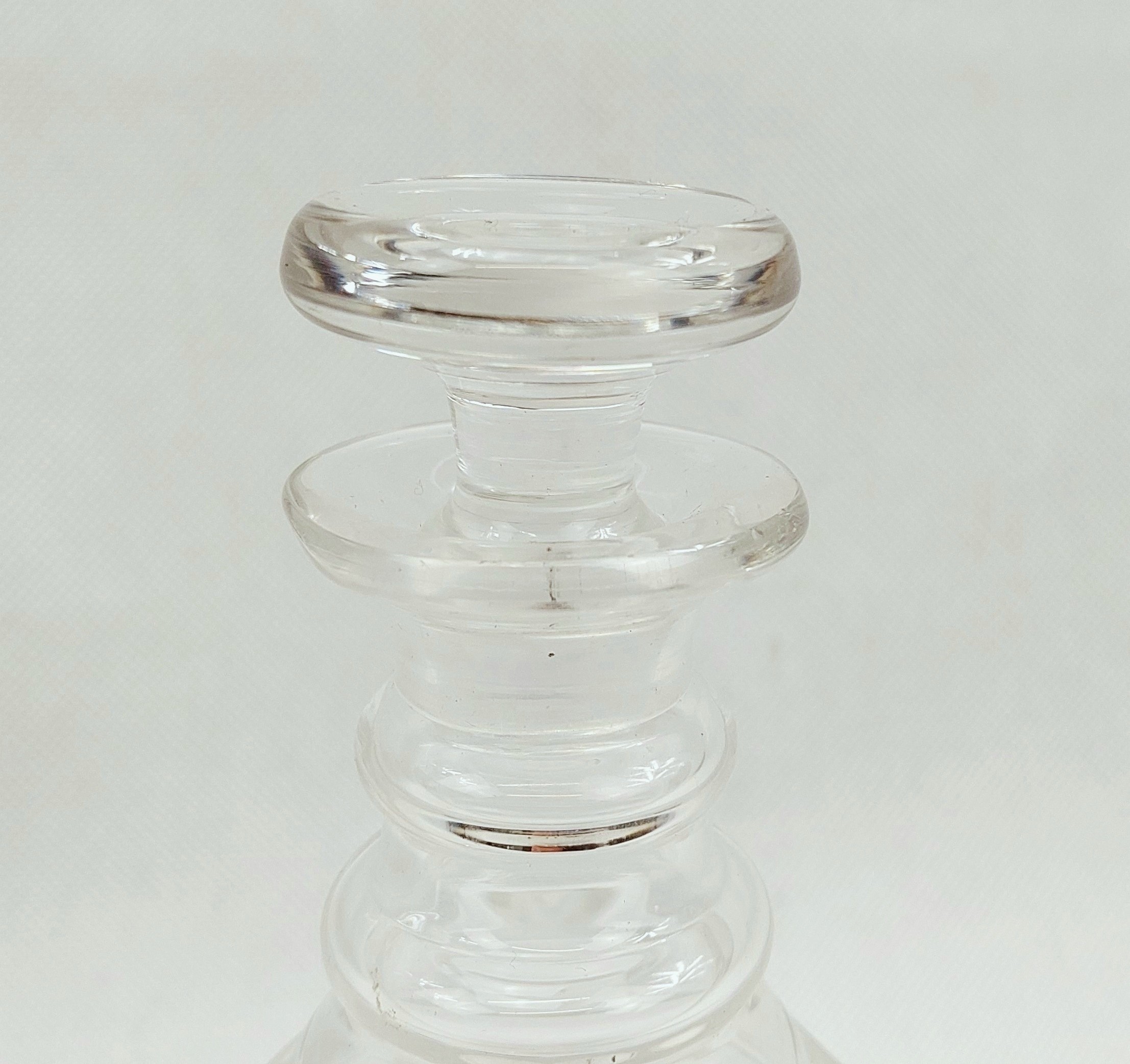 18th Century Cut Glass Lead Crystal Half Size Decanter - Image 7