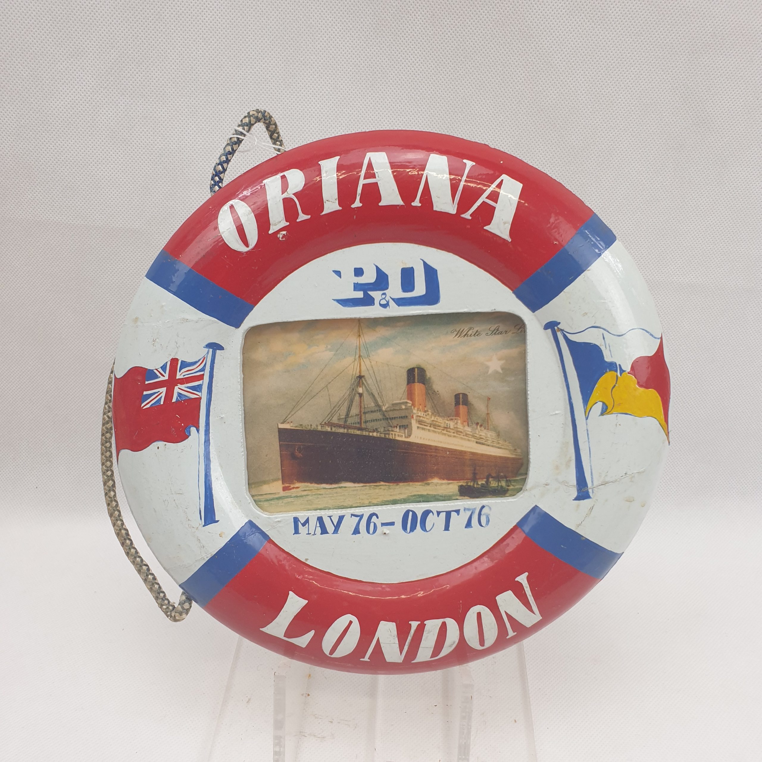 1976 P & O Oriana Cruise Liner Souvenir Life Ring