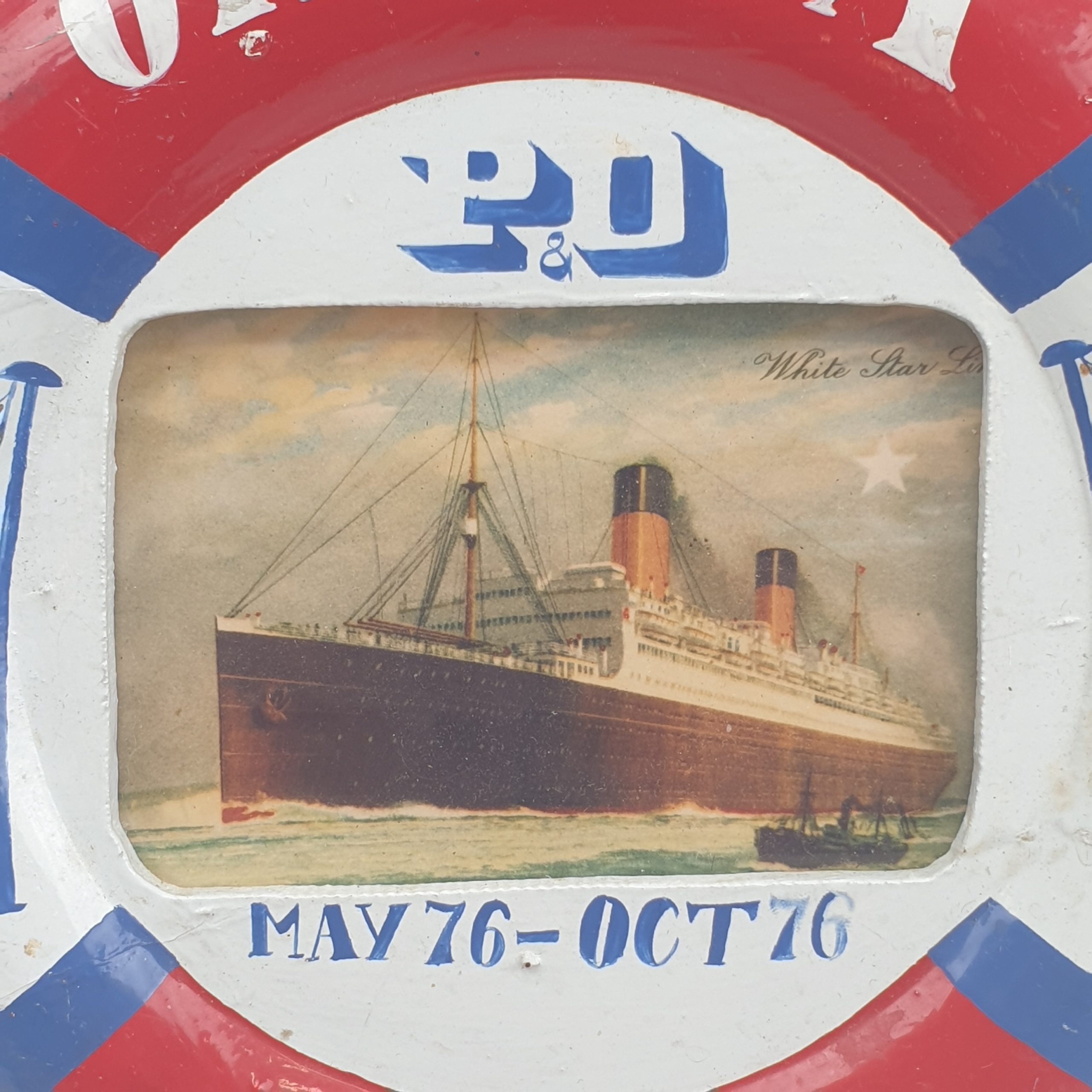 1976 P & O Oriana Cruise Liner Souvenir Life Ring - Image 2